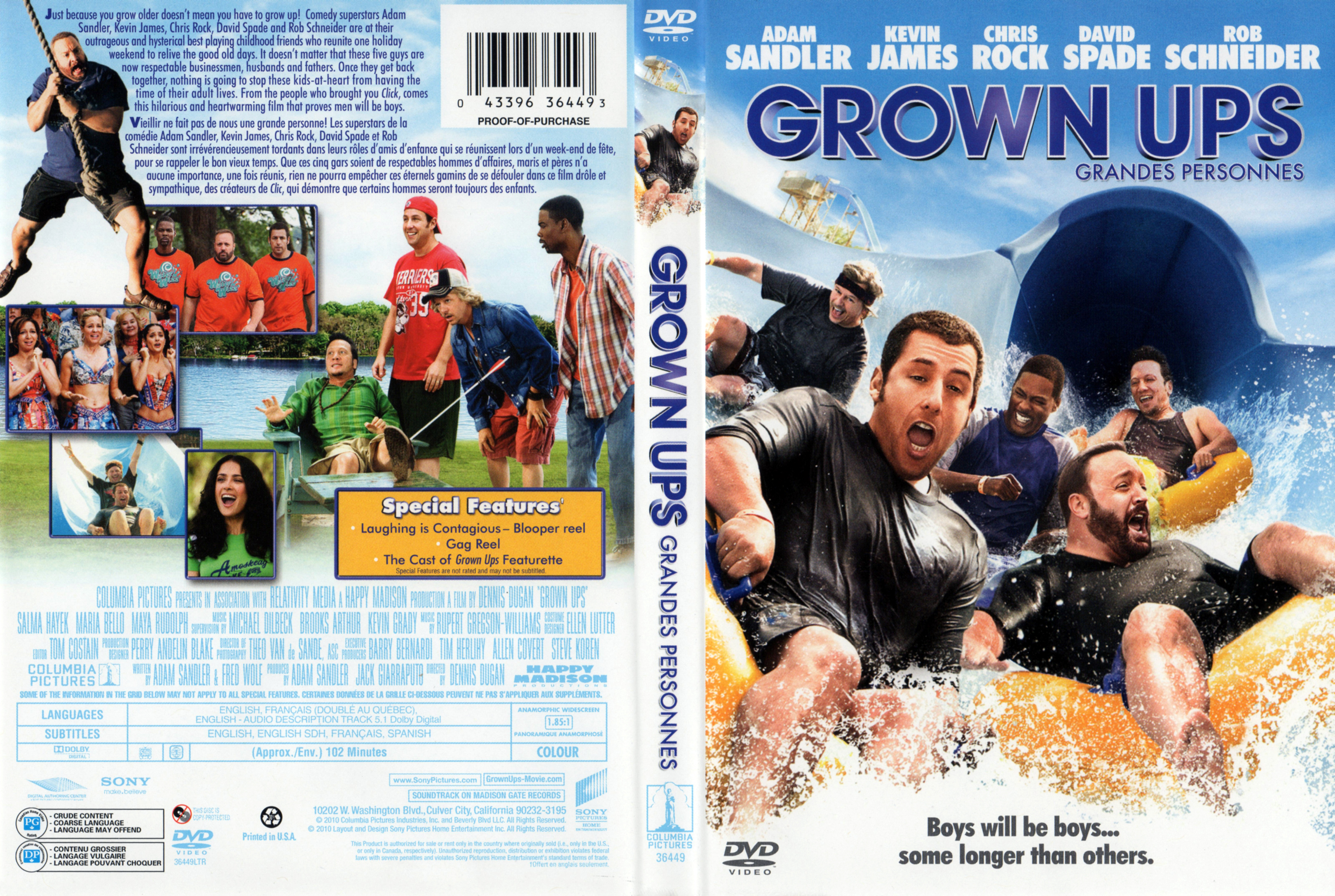 Jaquette DVD Grown ups - Grandes personnes (Canadienne)