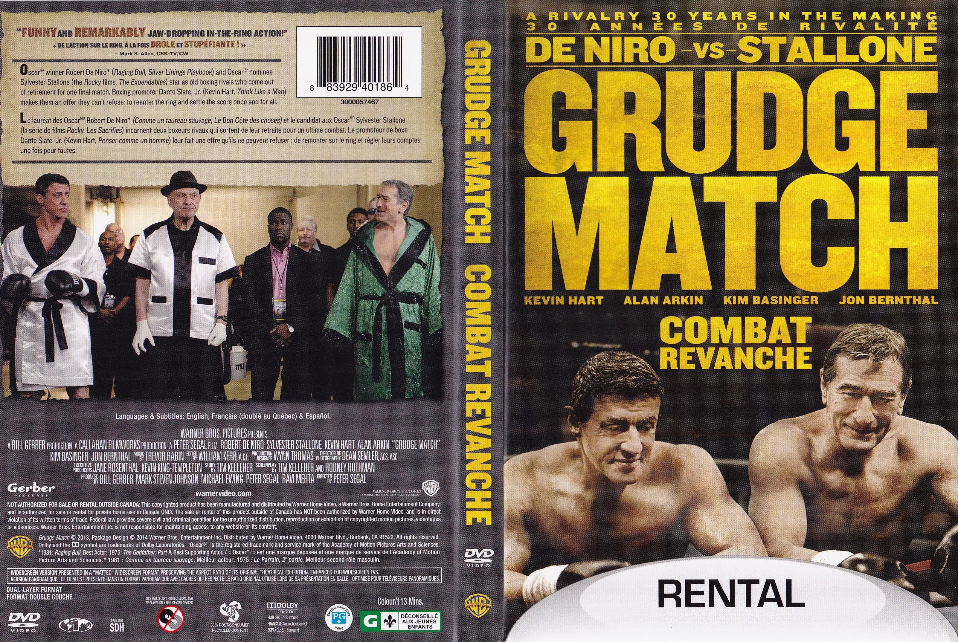 Jaquette DVD Grudge match - Combat revanche (Canadienne)