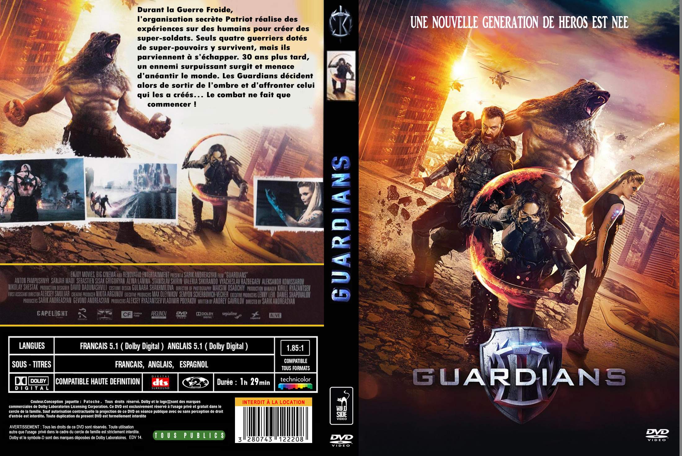Jaquette DVD Guardians custom