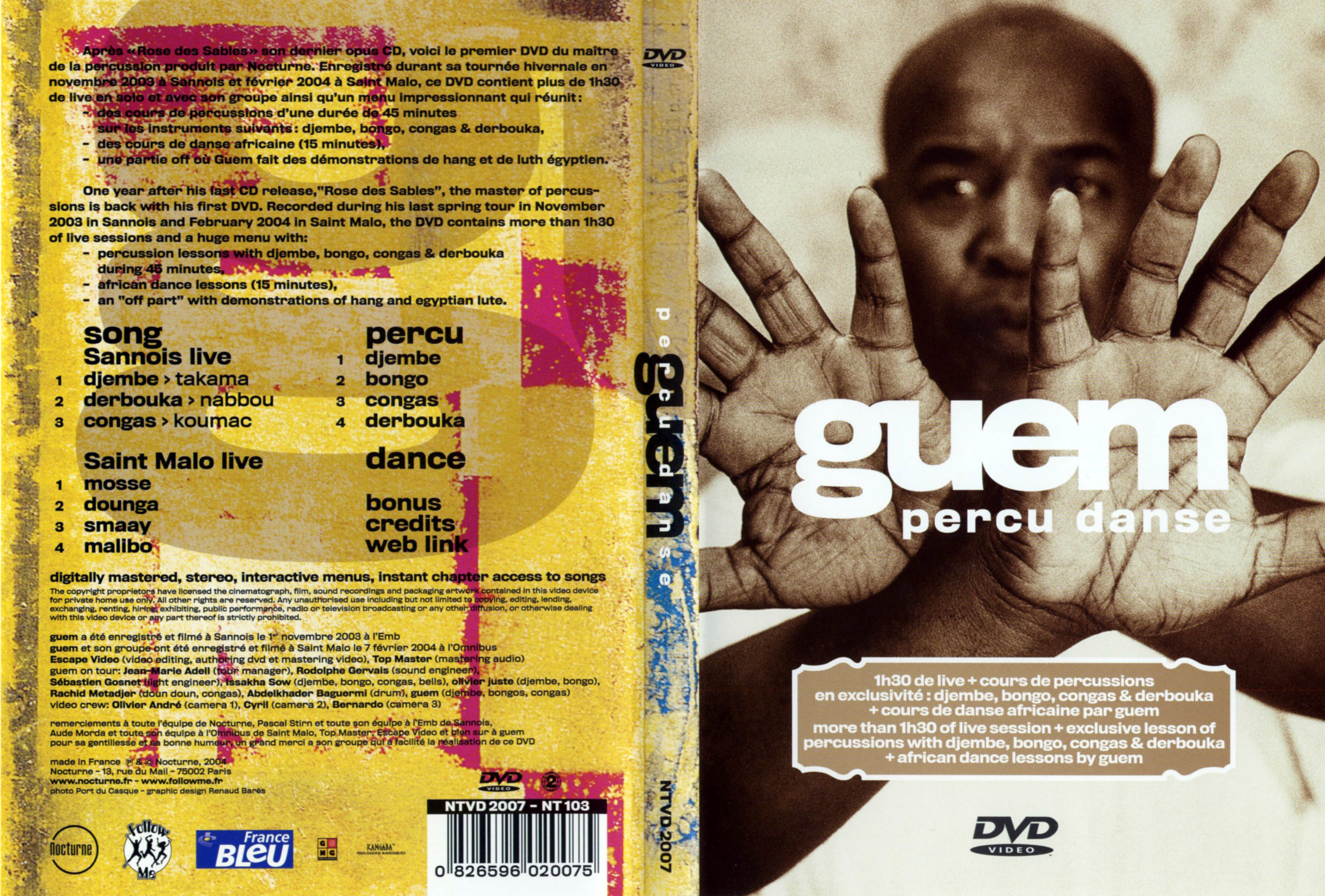 Jaquette DVD Guem percu danse