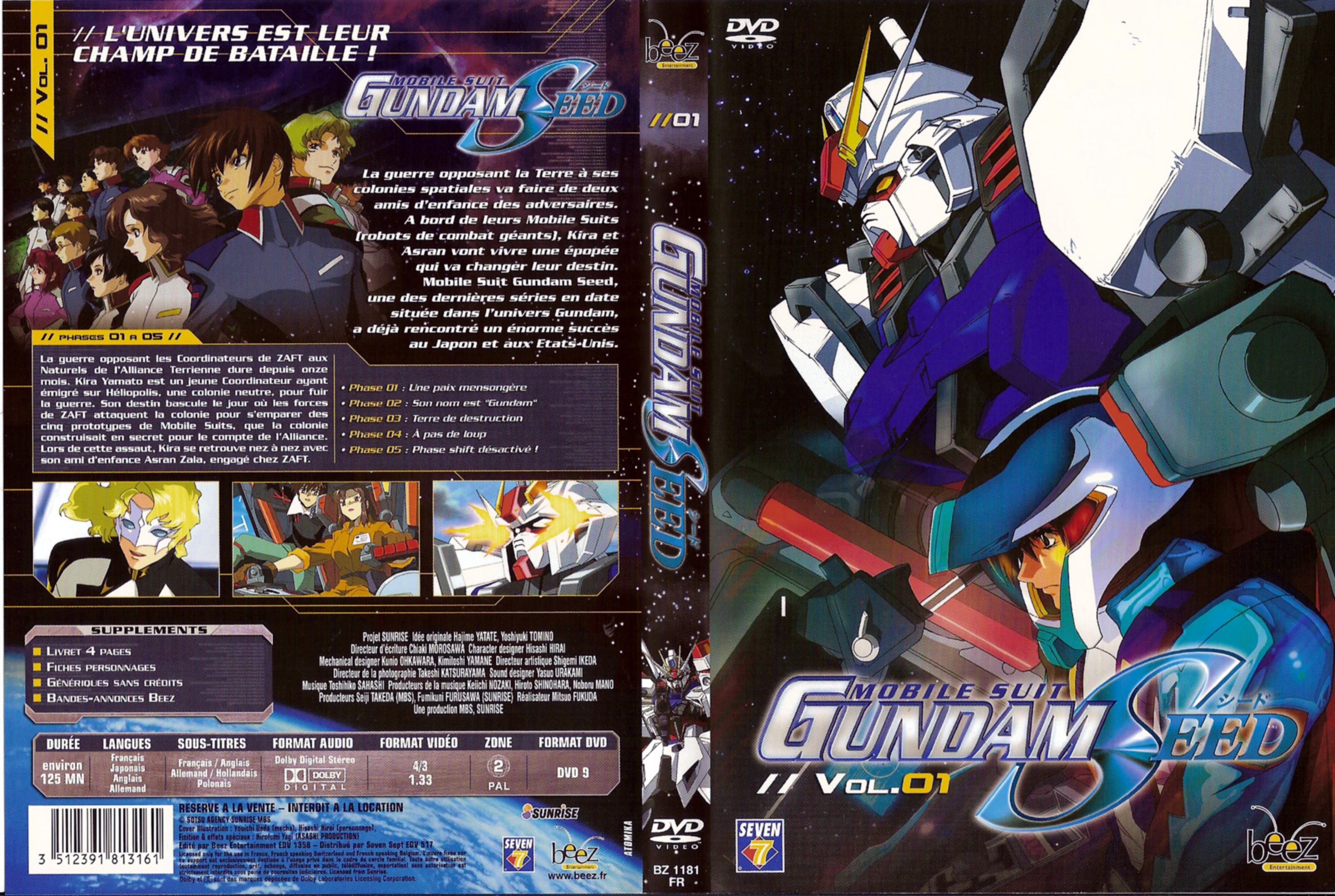 Jaquette DVD Gundam seed vol 01