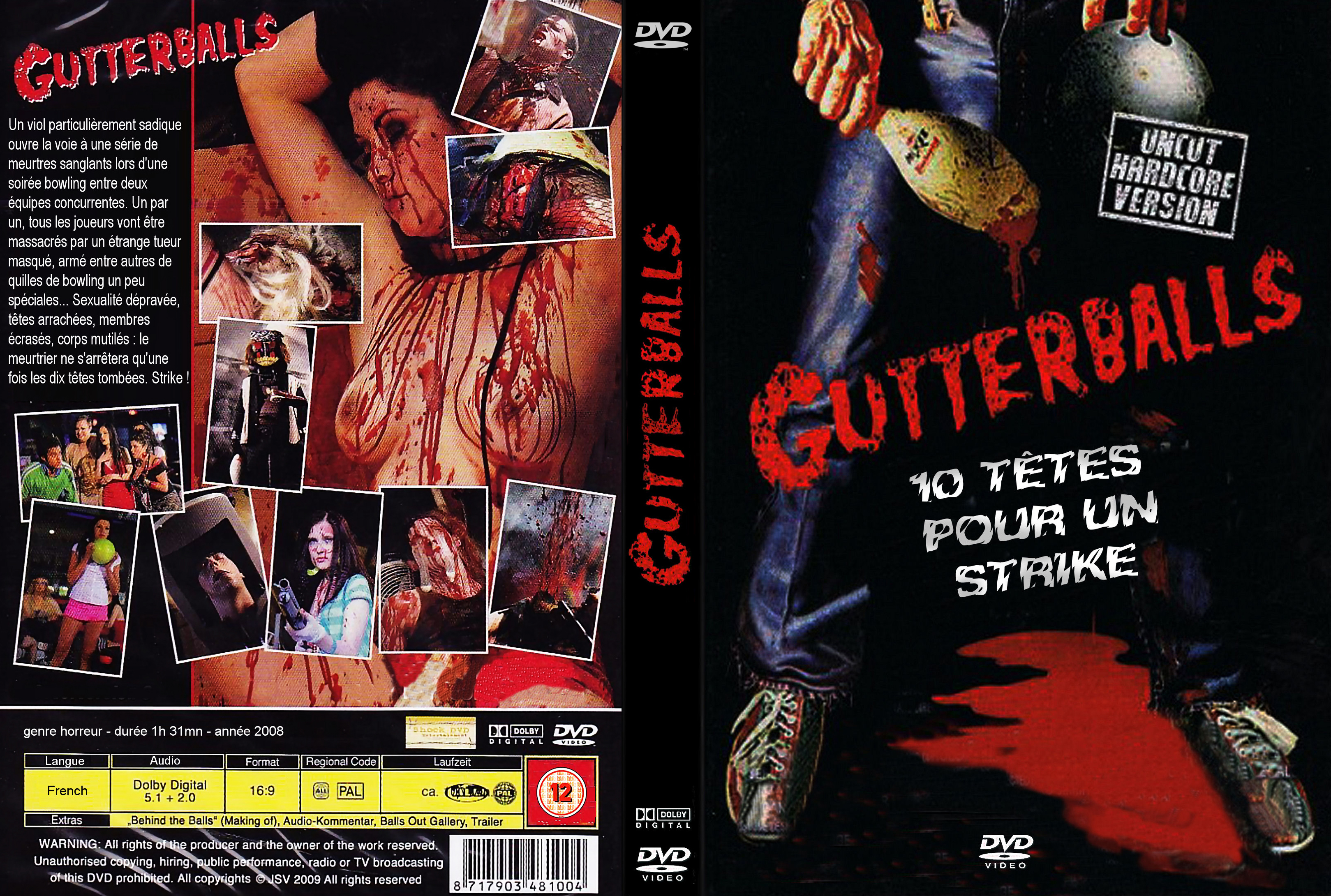 Jaquette DVD Gutterballs custom
