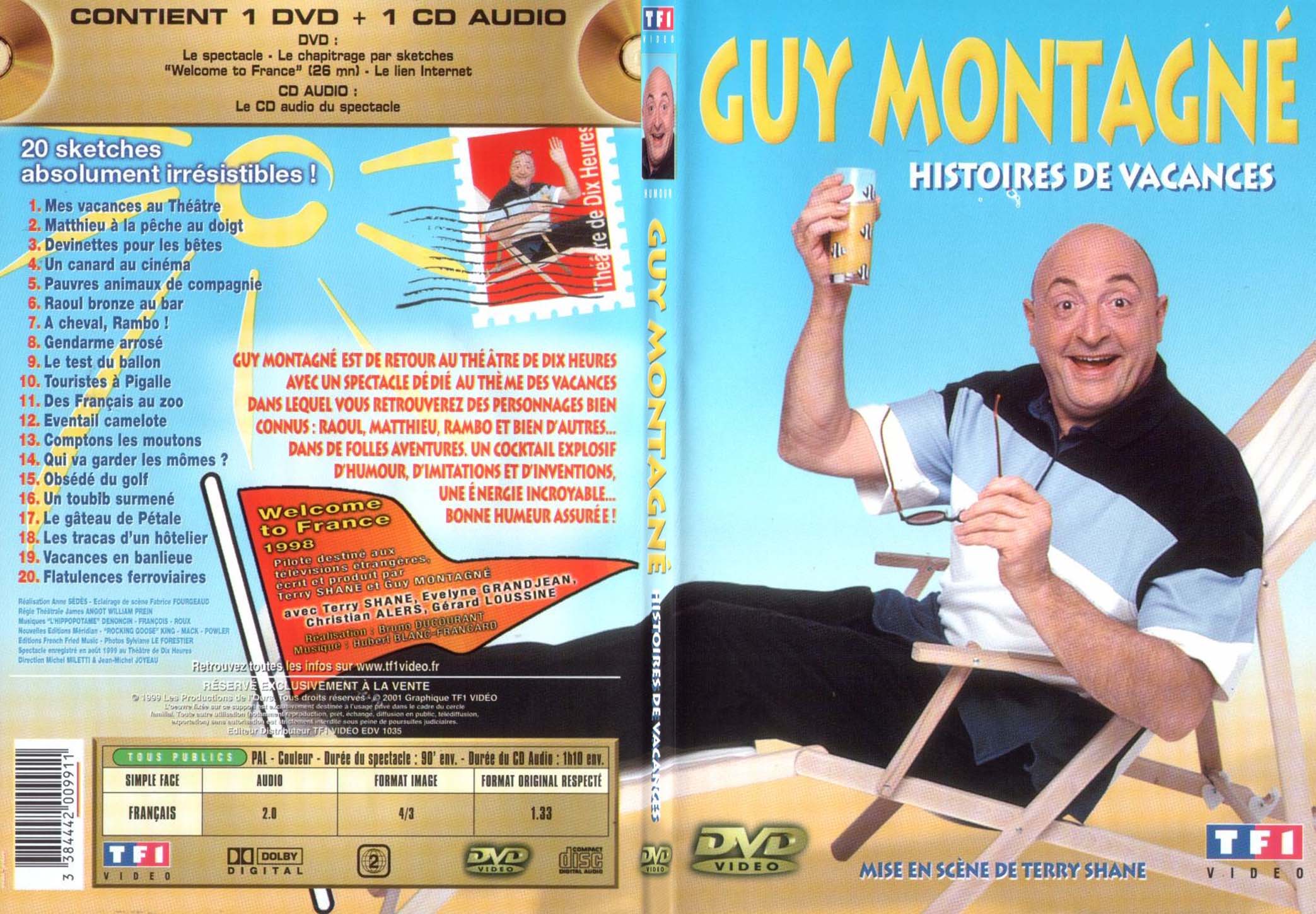 Jaquette DVD Guy Montagne histoires de vacances - SLIM