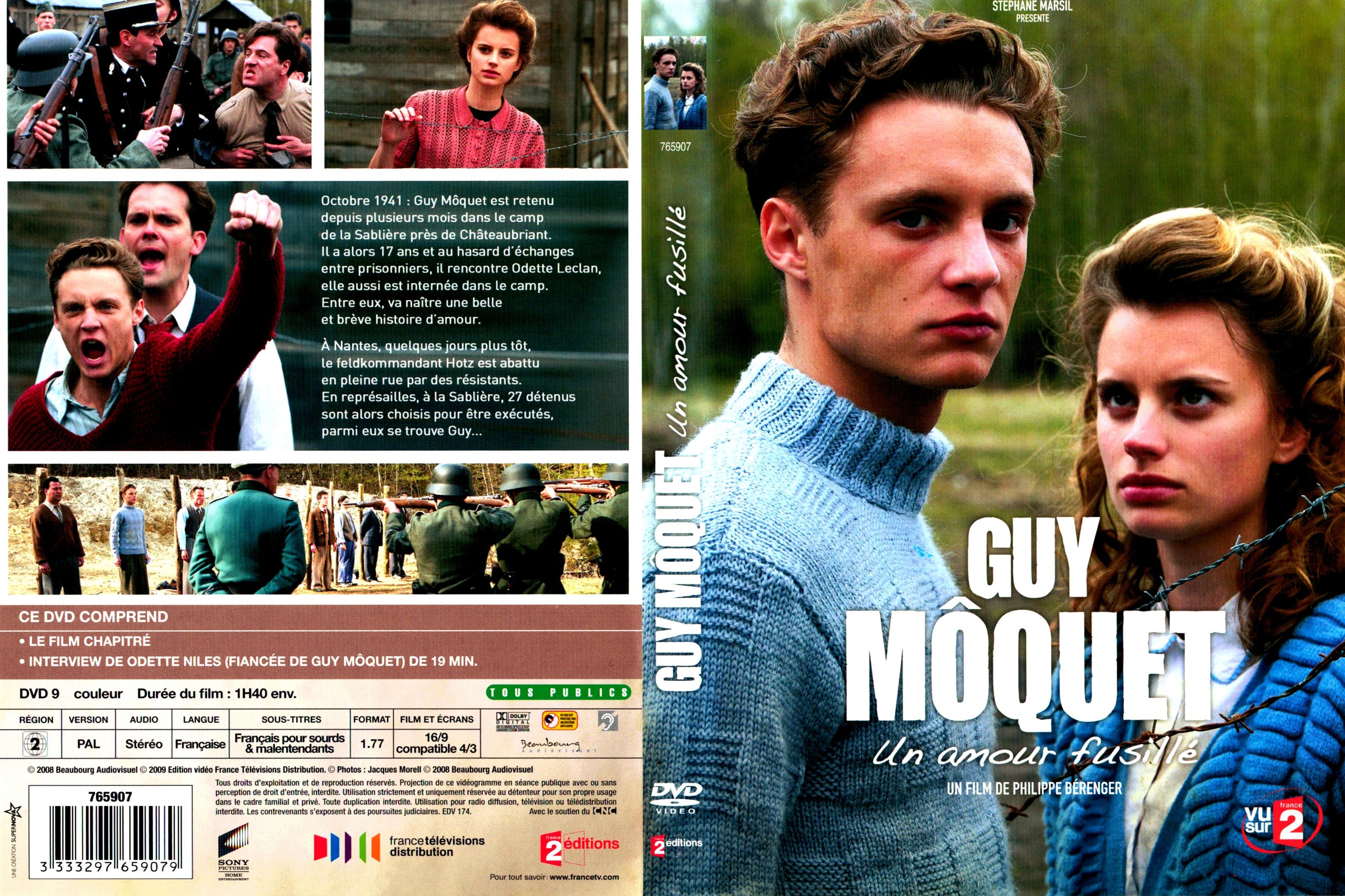 Jaquette DVD Guy Moquet - Un Amour Fusille