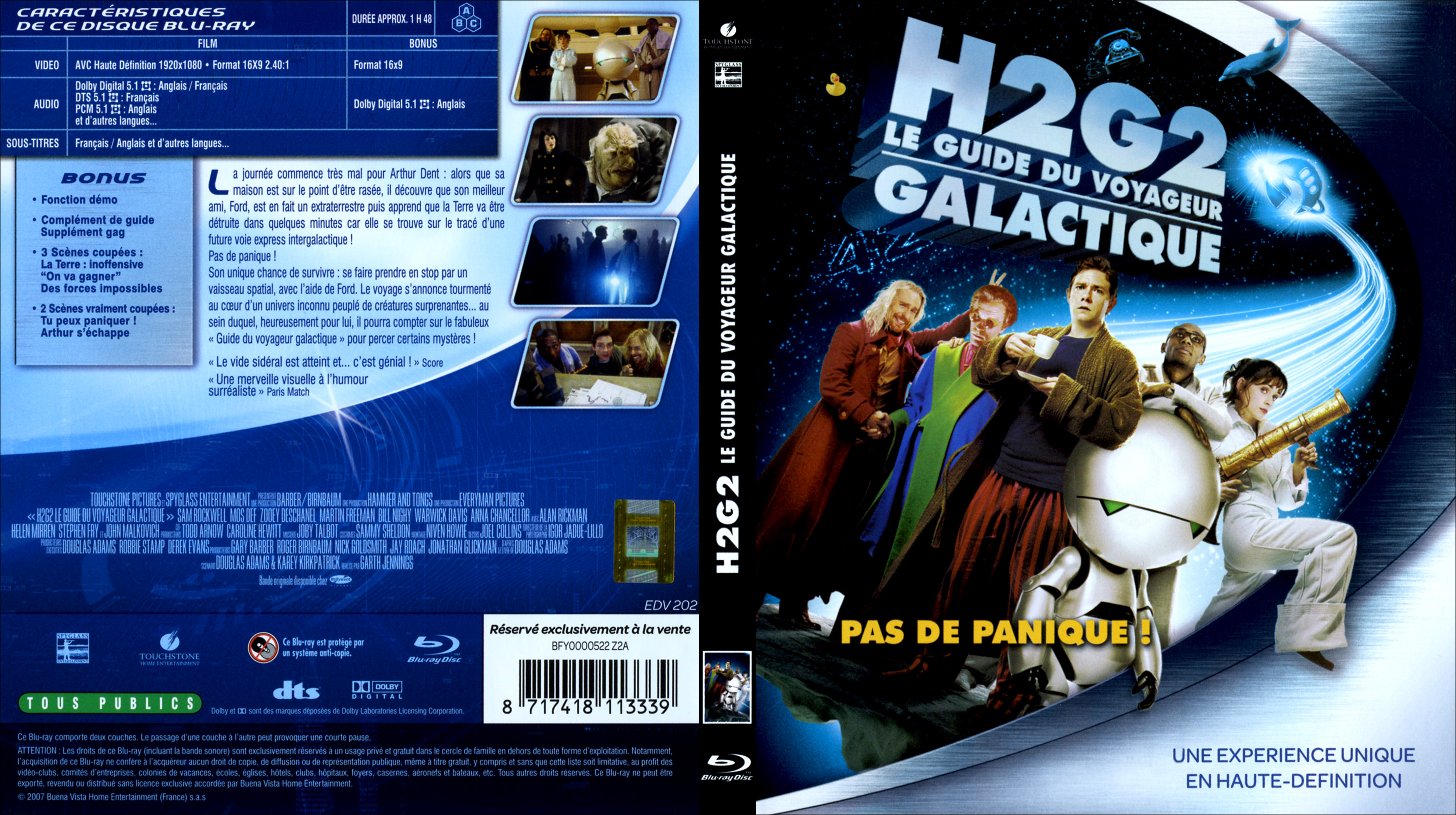 Jaquette DVD H2G2 Le guide du voyageur galactique (BLU-RAY)