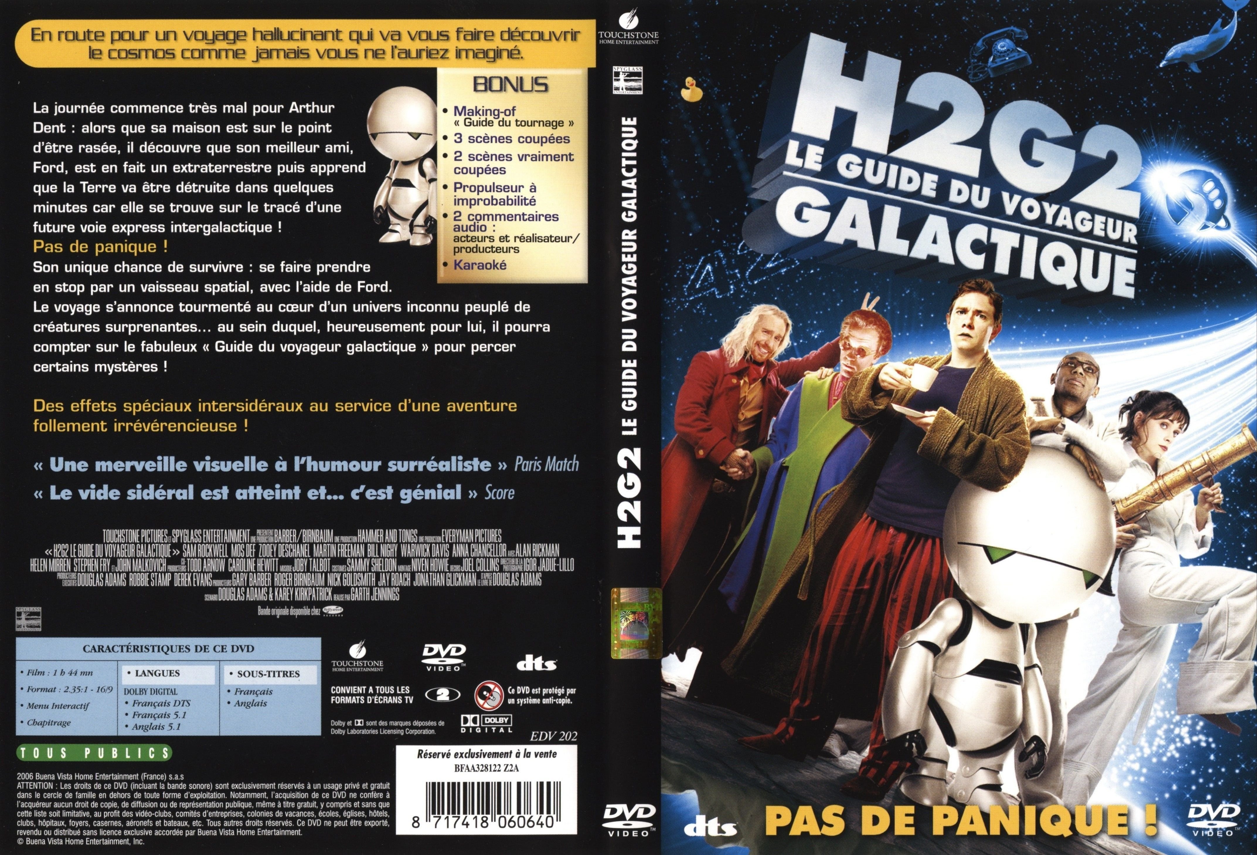 Jaquette DVD H2G2 le guide du voyageur galactique