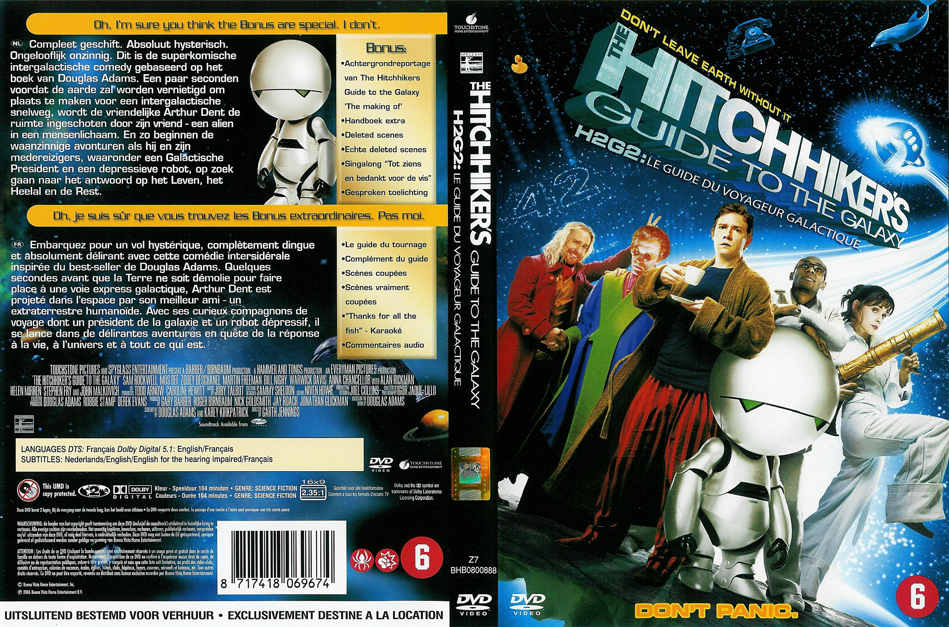 Jaquette DVD H2G2 le guide du voyageur galactique v2