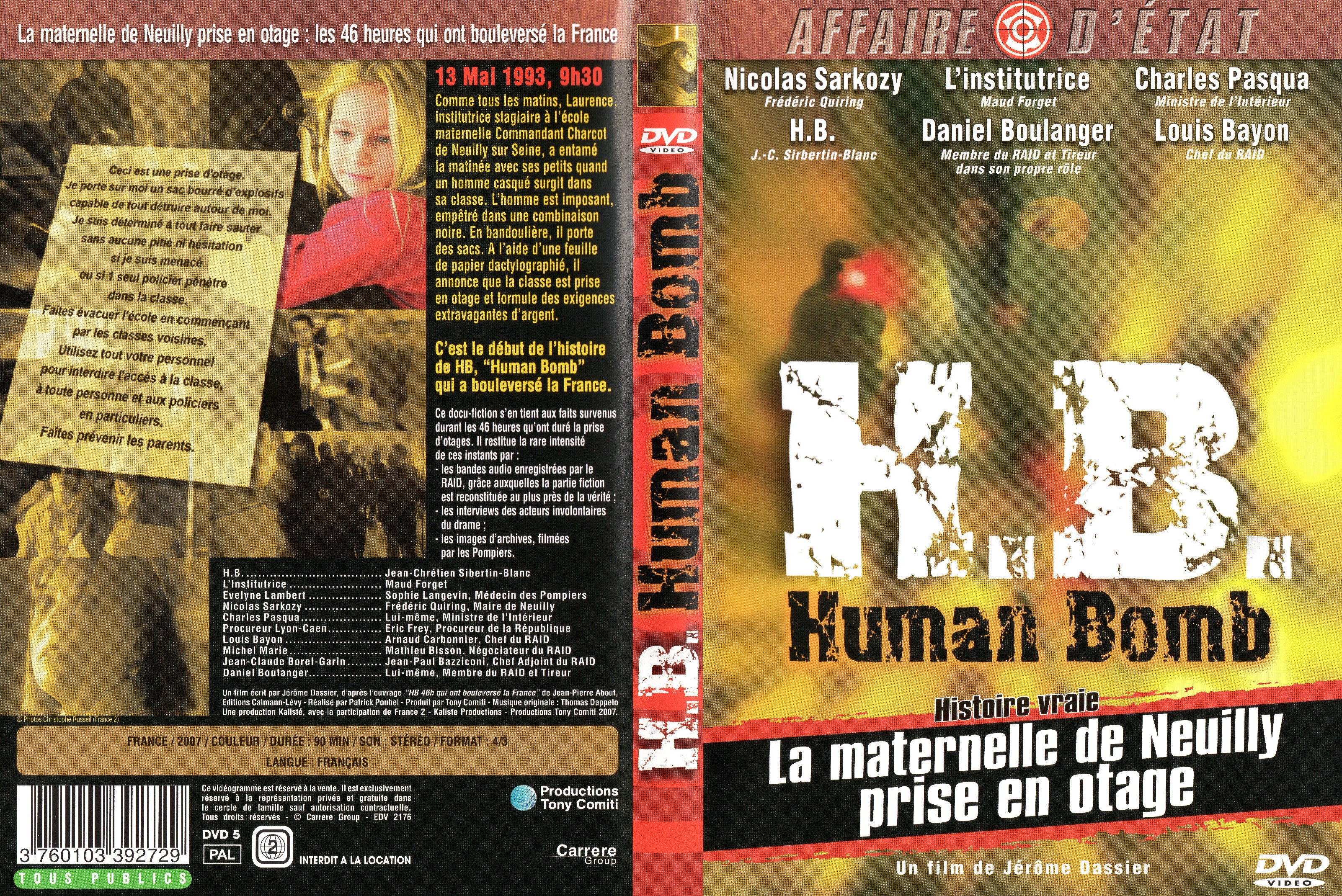 Jaquette DVD HB Human Bomb