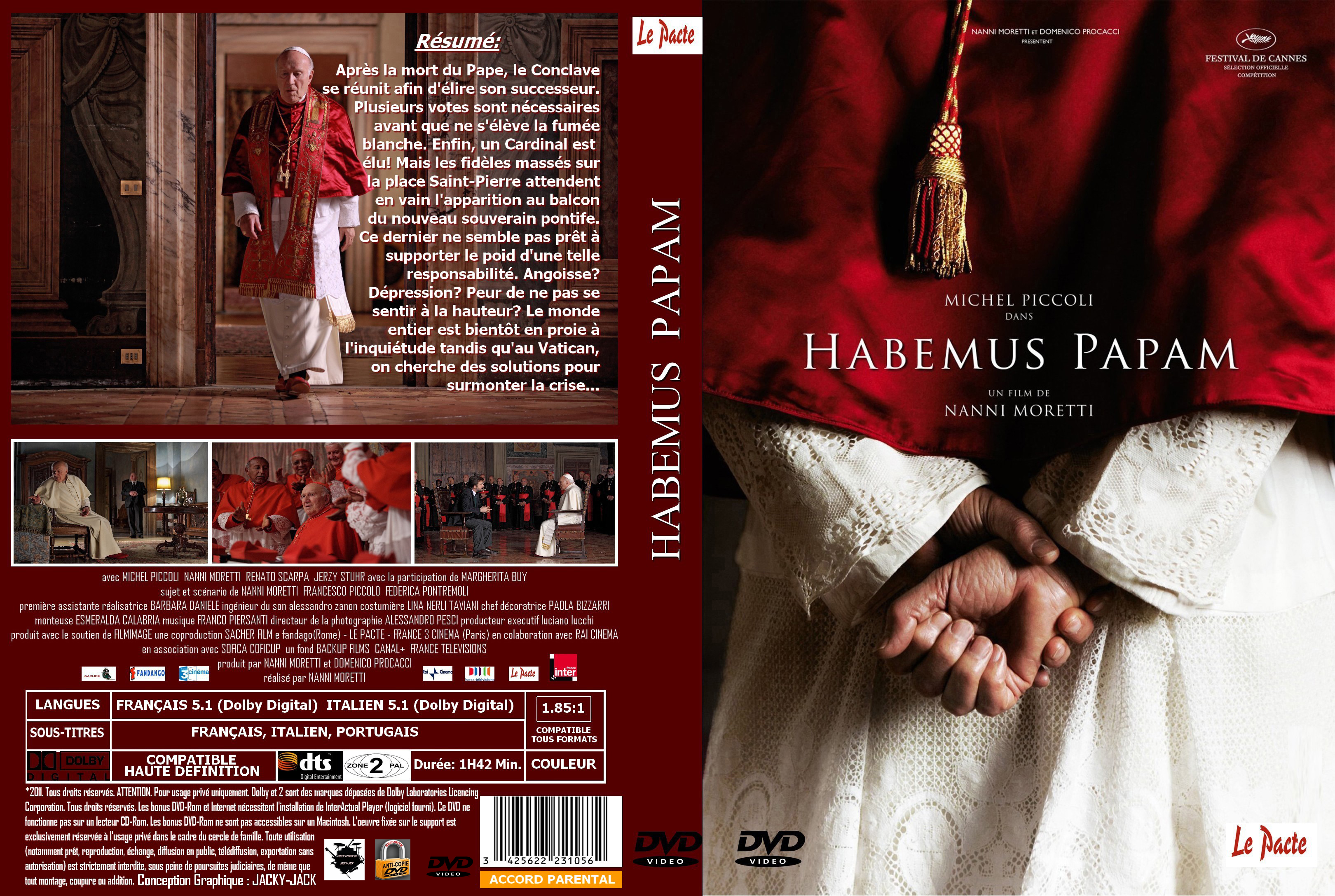Jaquette DVD Habemus Papam custom