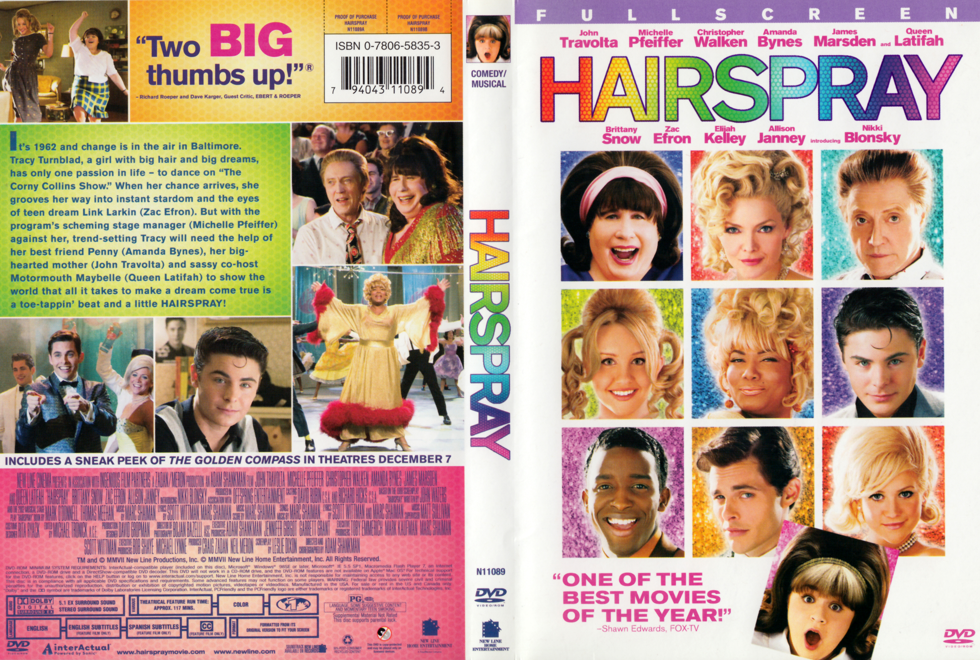 Jaquette DVD Hairspray Zone 1