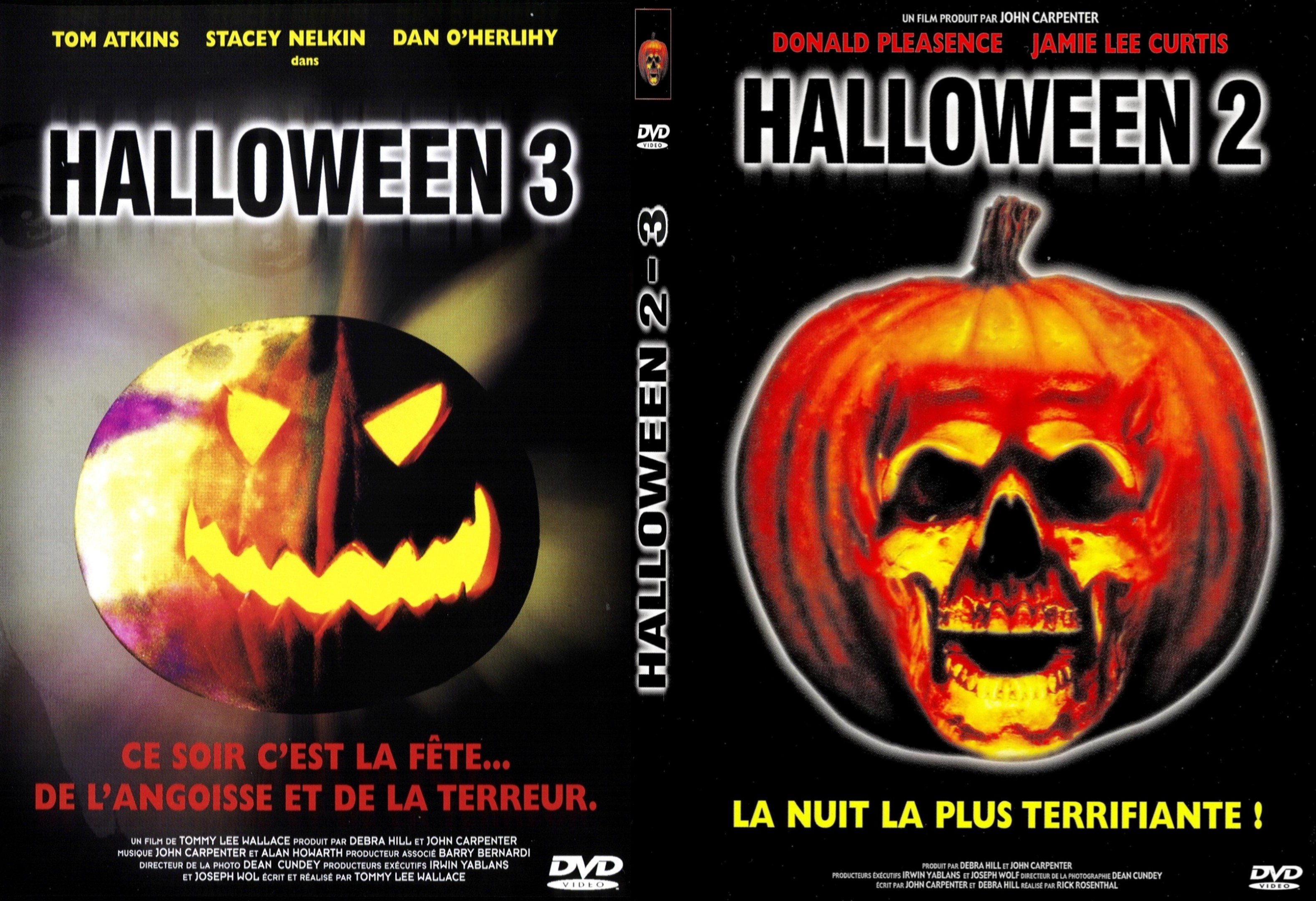 Jaquette DVD Halloween 1 + 2 custom - SLIM