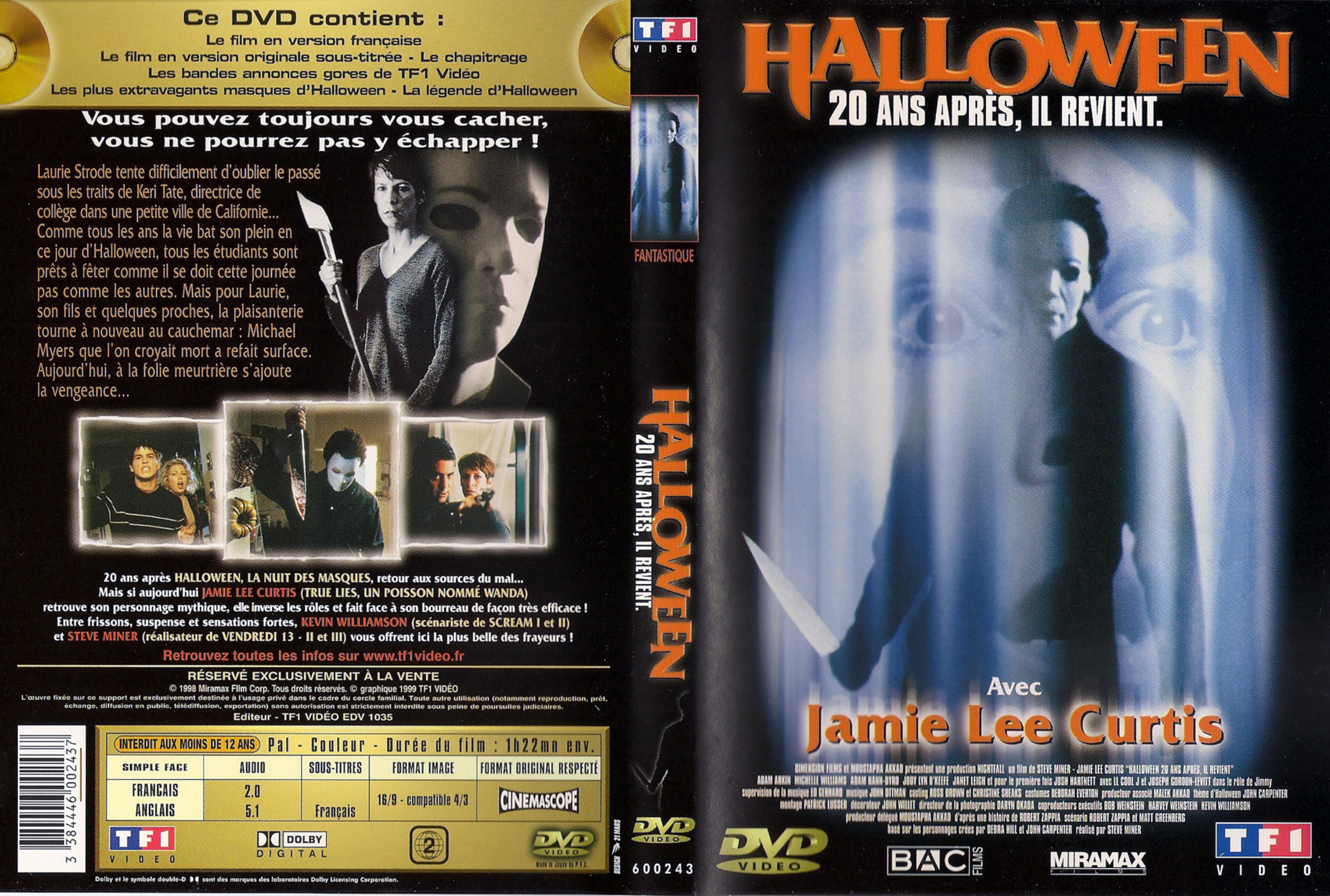 Jaquette DVD Halloween 20 ans aprs v2
