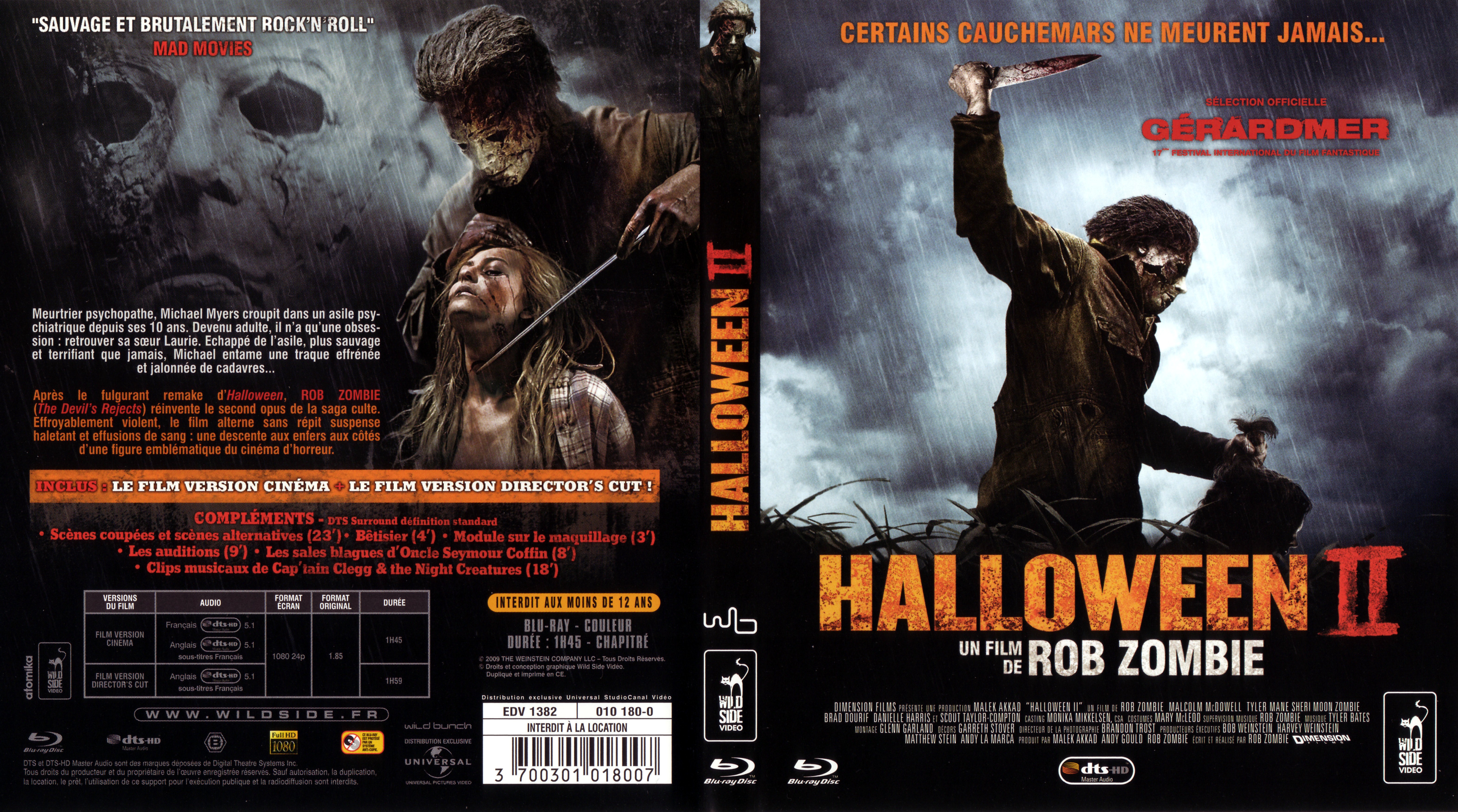 Jaquette DVD Halloween 2 (2009) (BLU-RAY)
