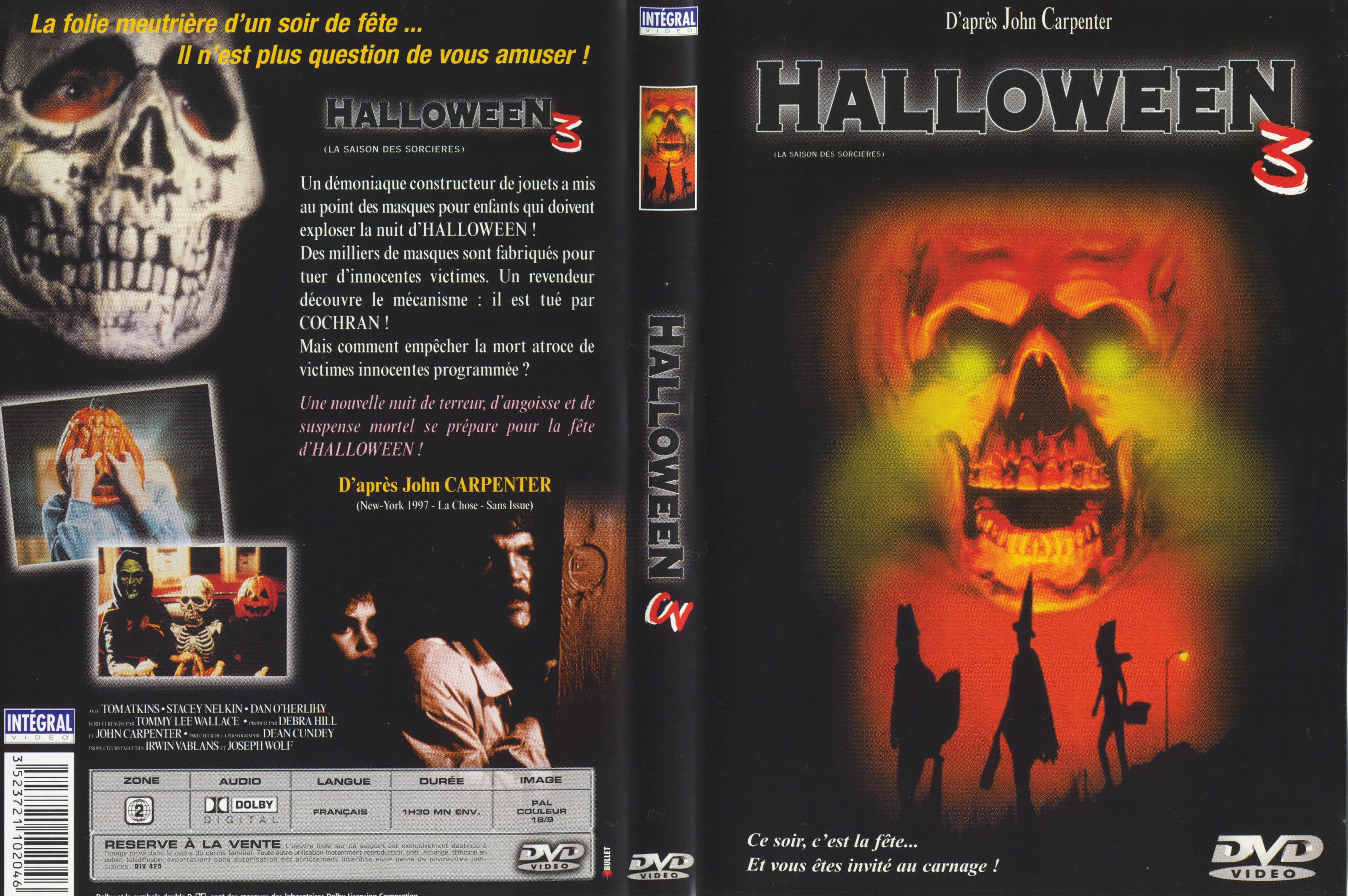 Jaquette DVD Halloween 3