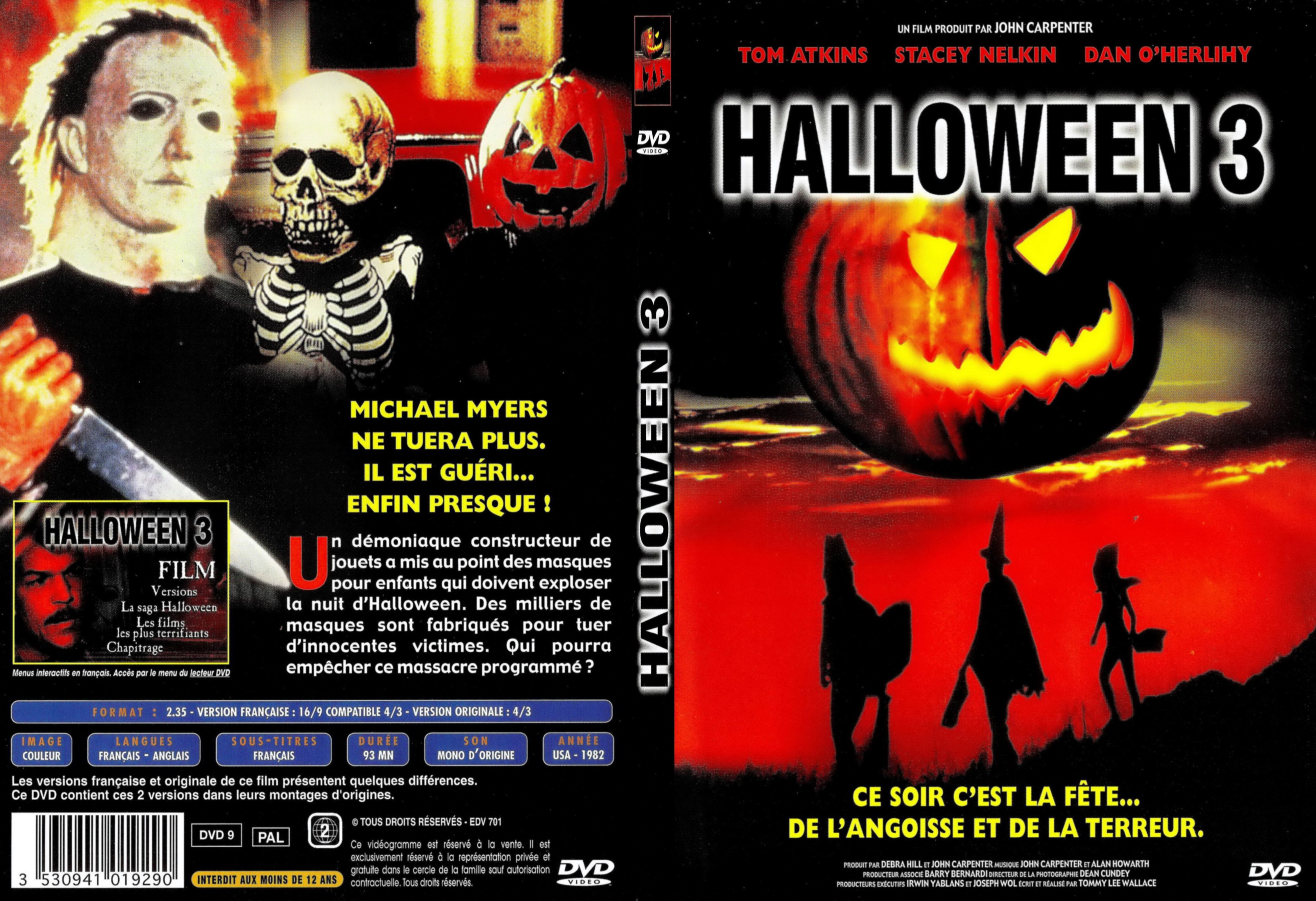Jaquette DVD Halloween 3 - SLIM