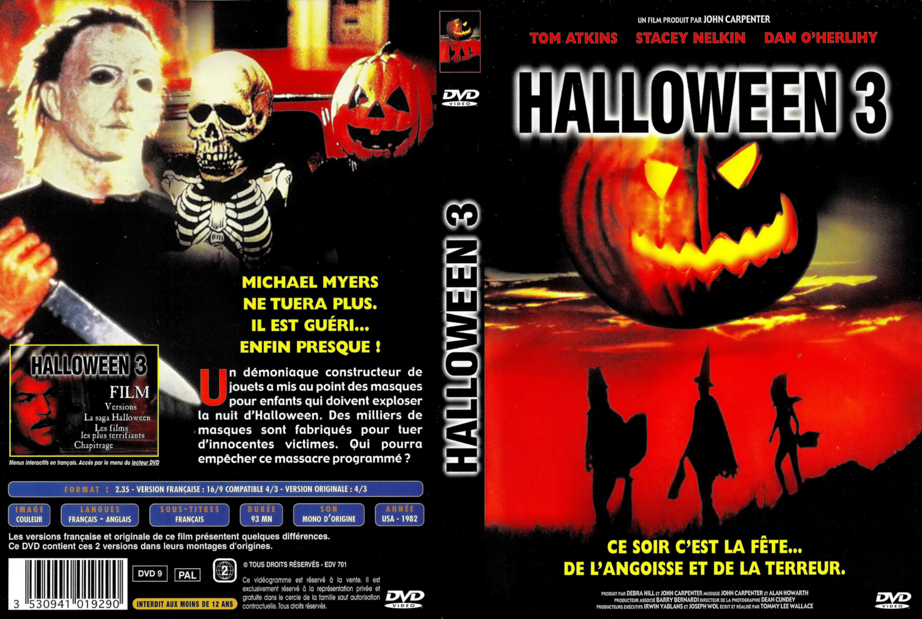 Jaquette DVD Halloween 3 v4