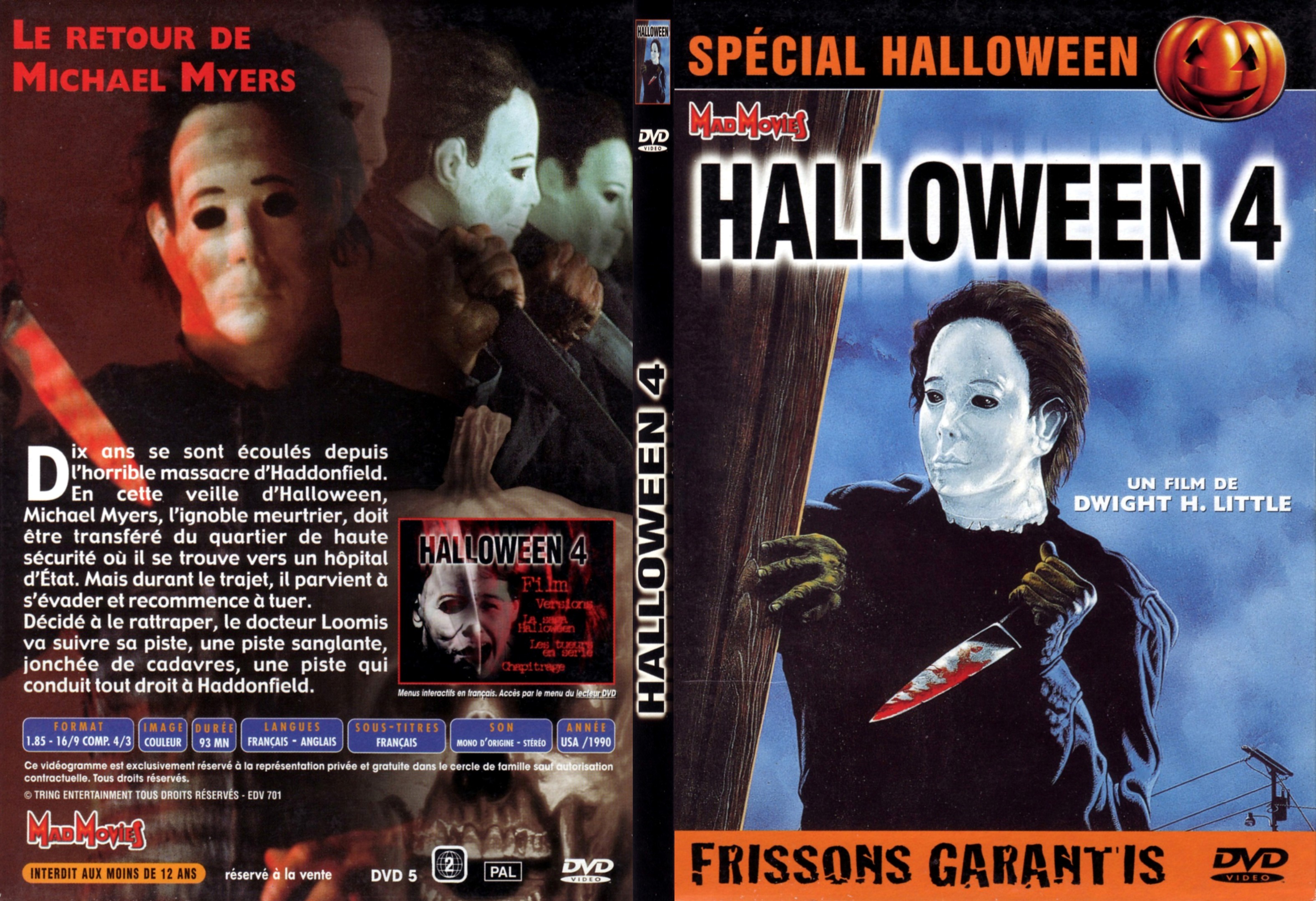 Jaquette DVD Halloween 4 - SLIM