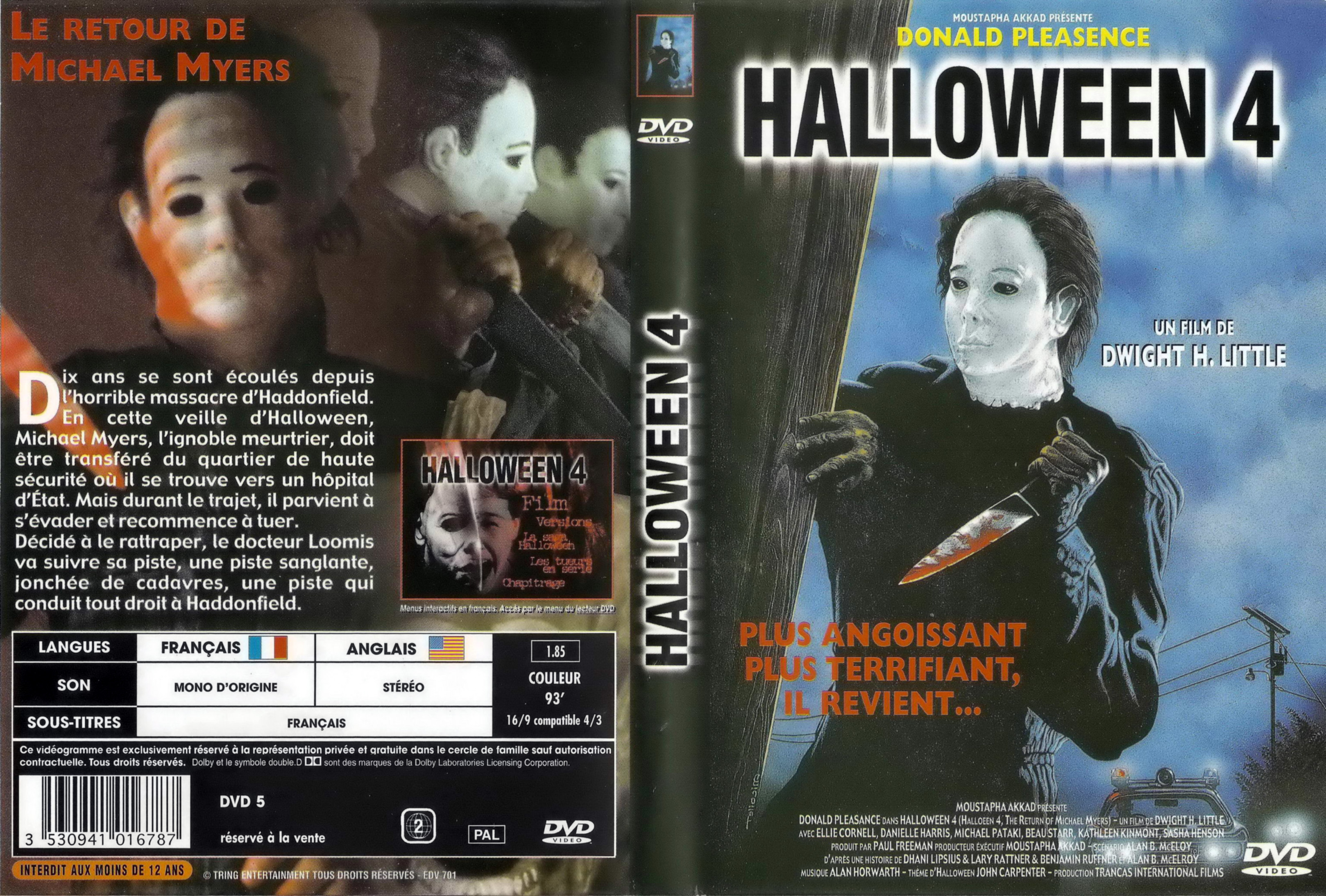 Jaquette DVD Halloween 4 v2
