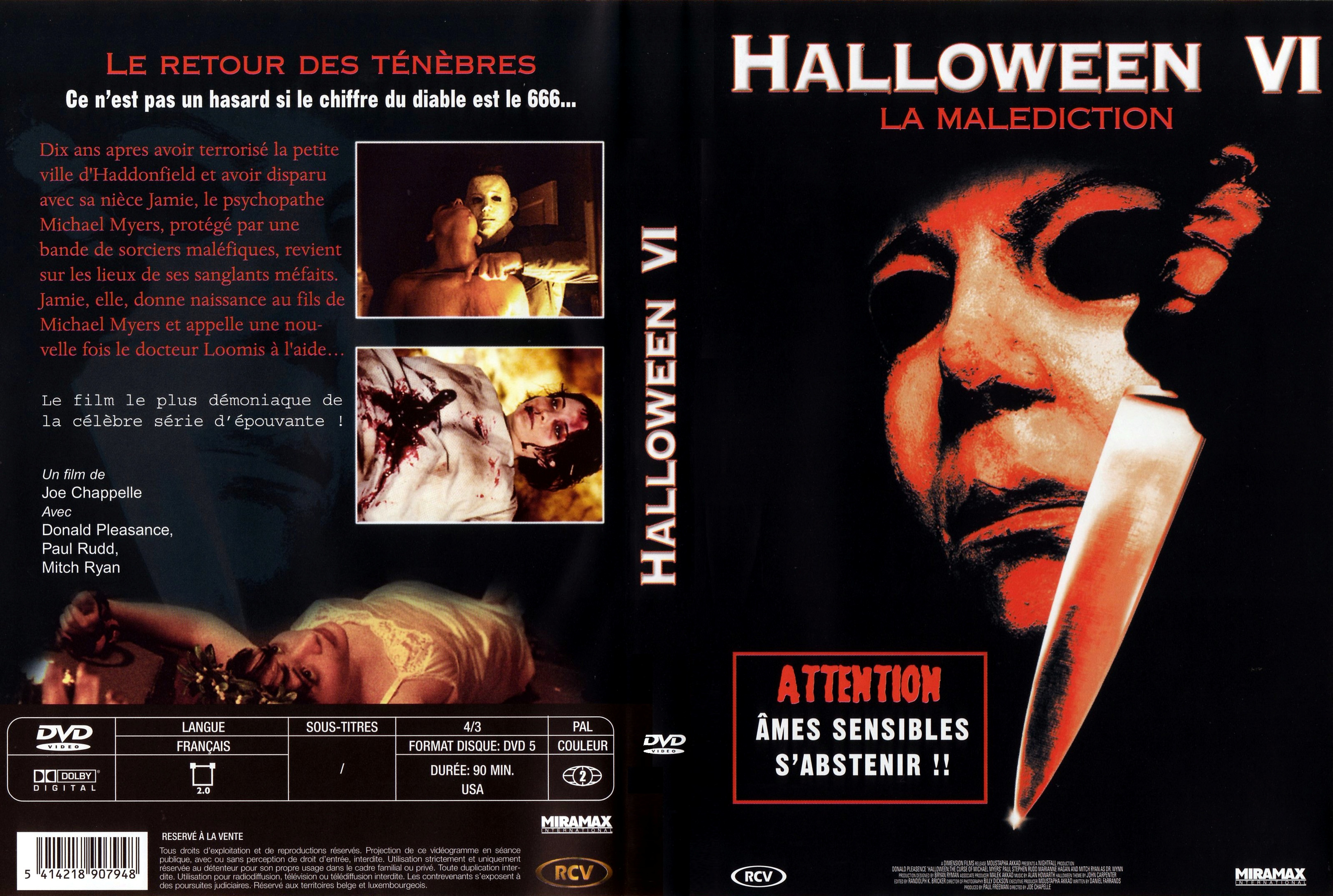 Jaquette DVD Halloween 6