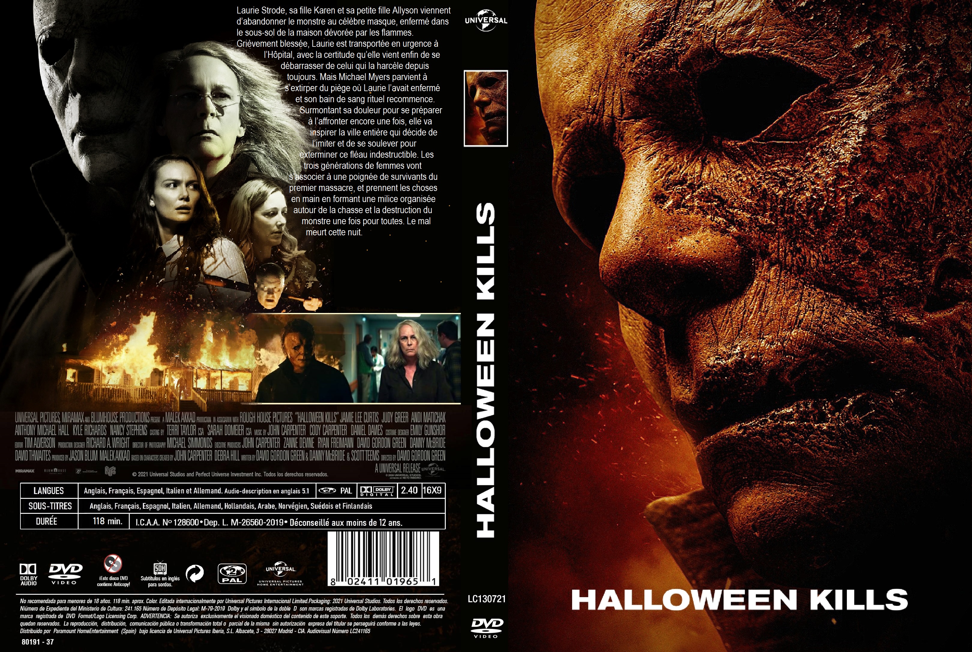 Jaquette DVD Halloween Kills custom