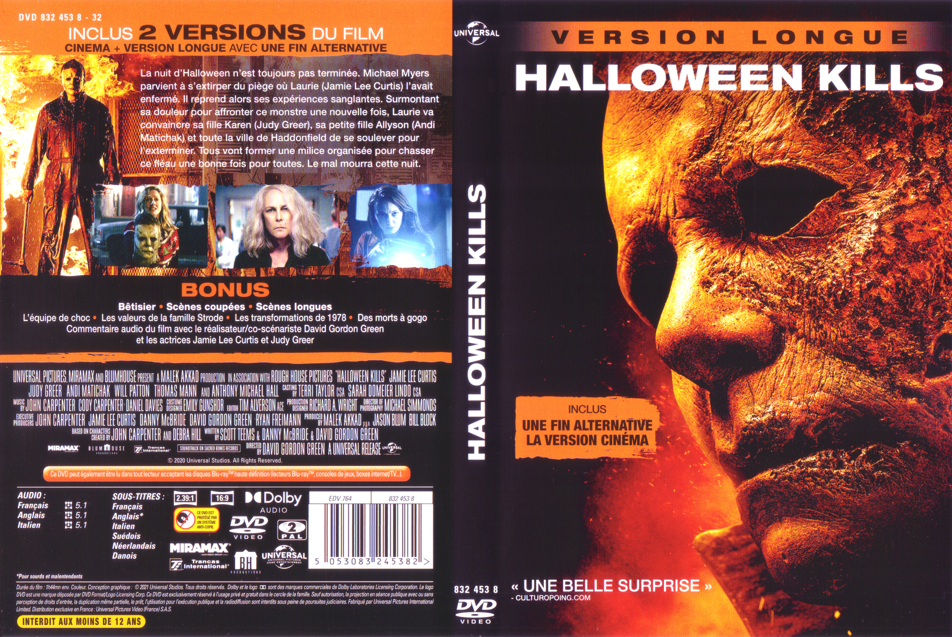 Jaquette DVD Halloween kills