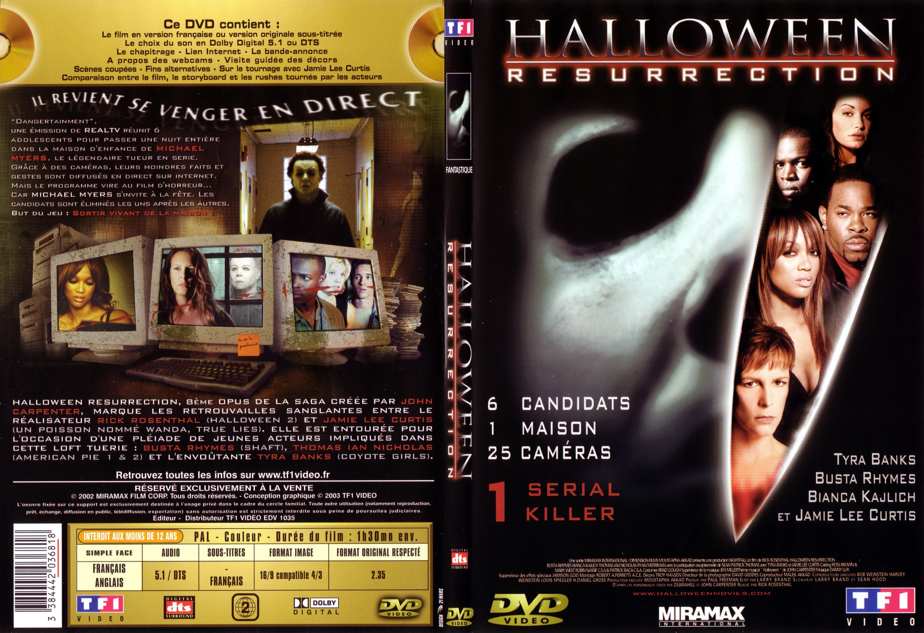 Jaquette DVD Halloween resurrection - SLIM