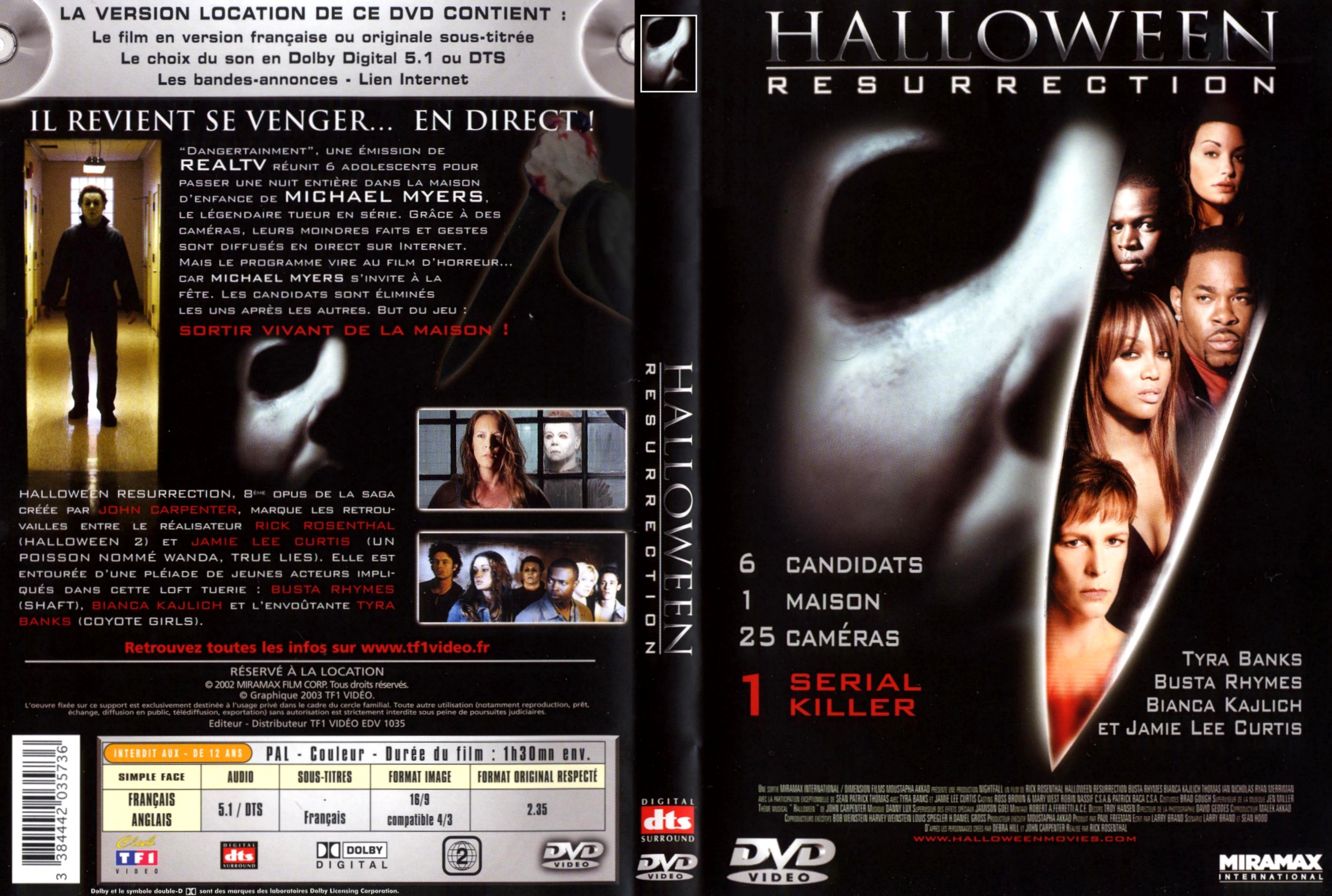 Jaquette DVD Halloween resurrection v2