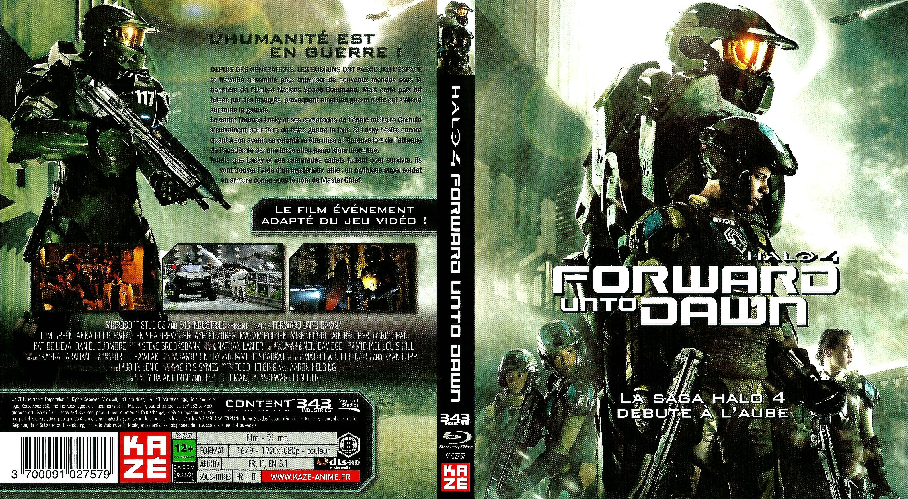 Jaquette DVD Halo 4 forward unto dawn (BLU-RAY) 