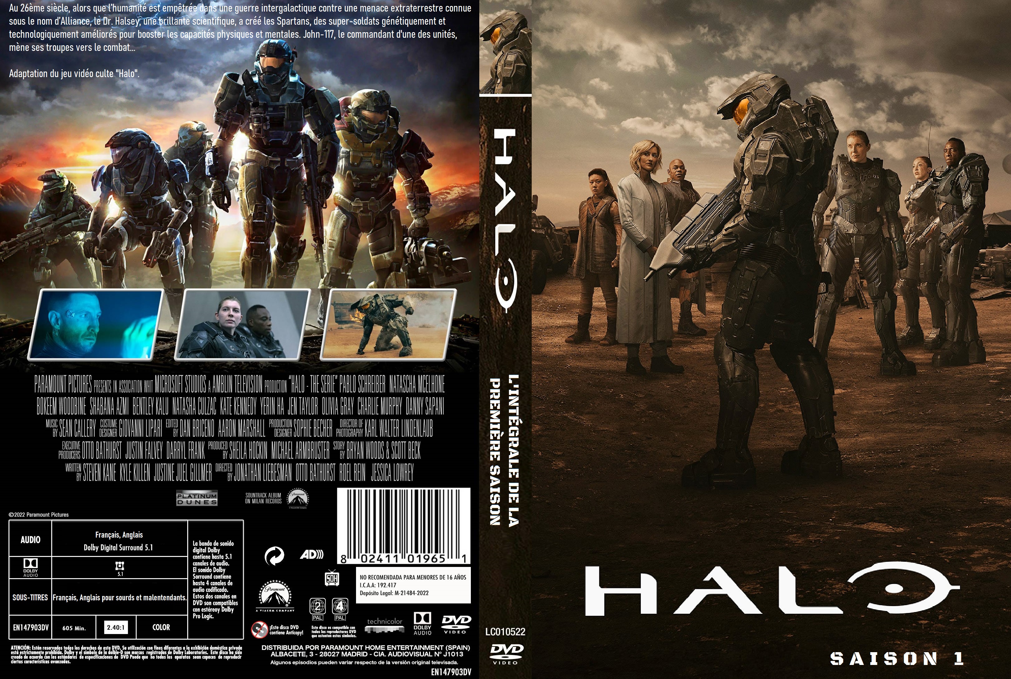Jaquette DVD Halo Saison 01 Custom