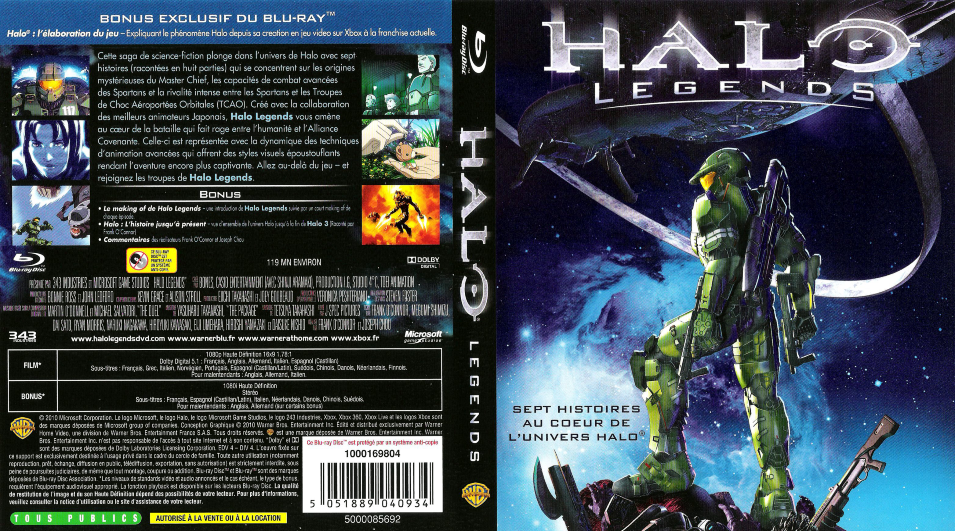 Jaquette DVD Halo legends (BLU-RAY)