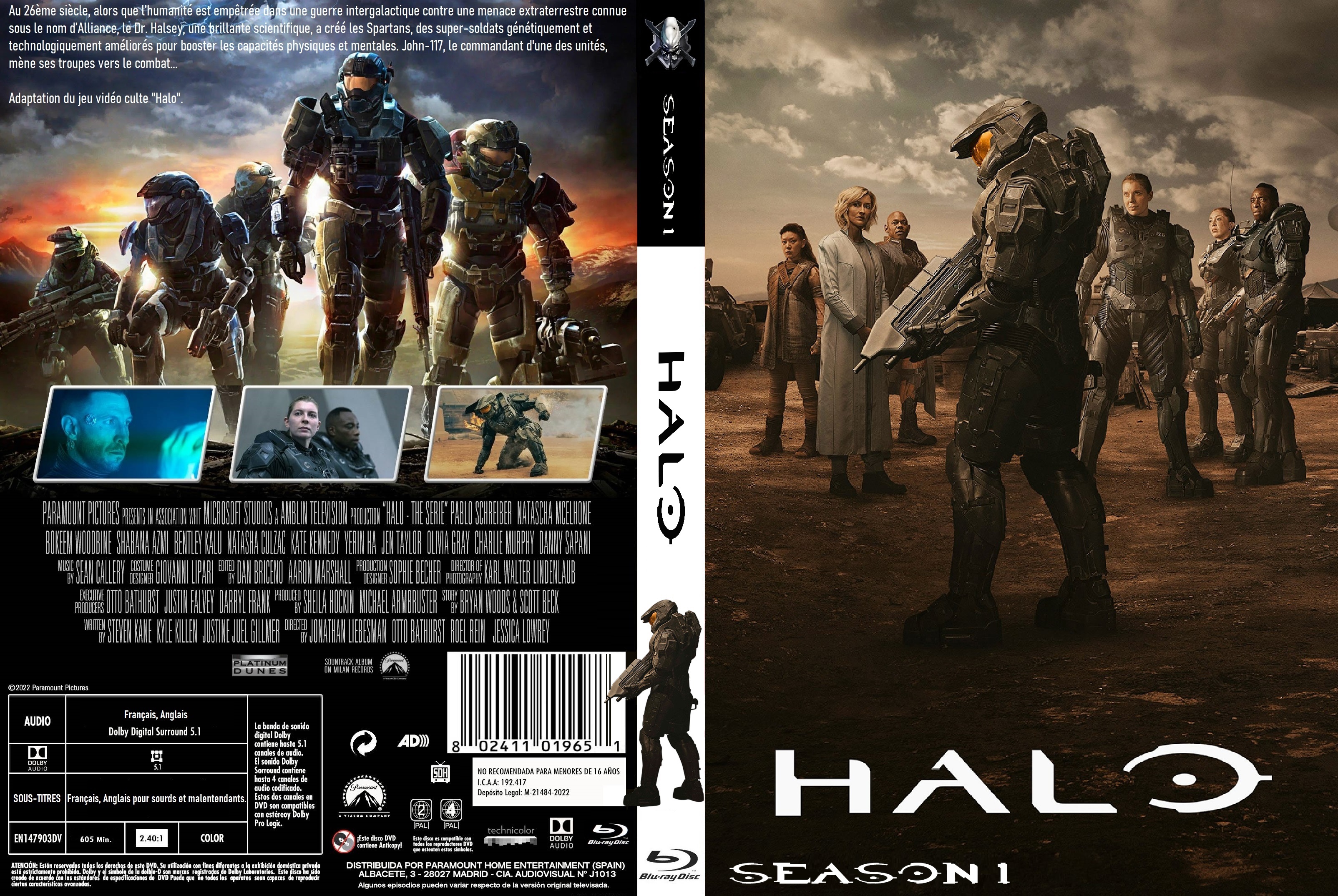 Jaquette DVD Halo saison 1 custom v2