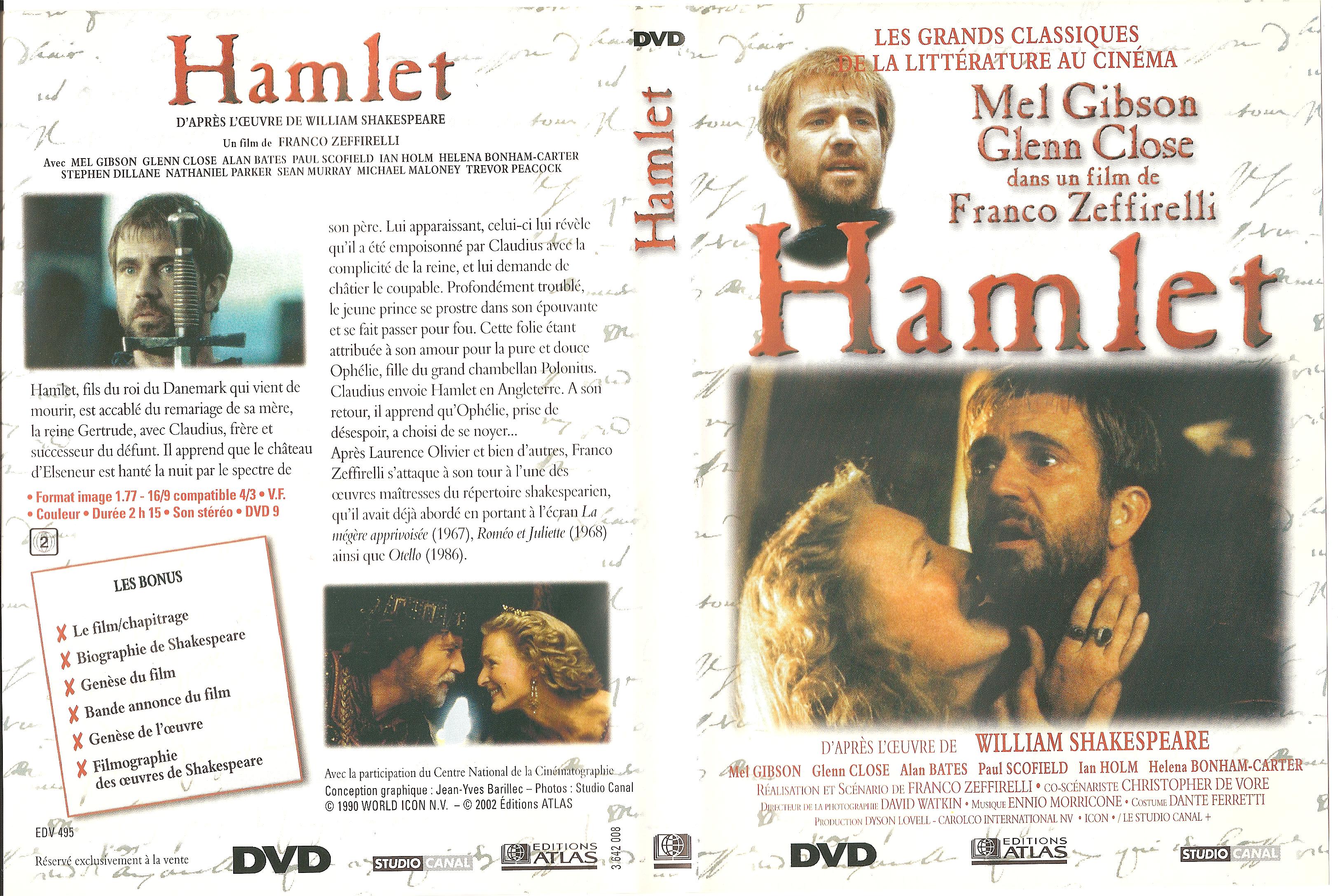 Jaquette Dvd De Hamlet Mel Gibson Cin Ma Passion