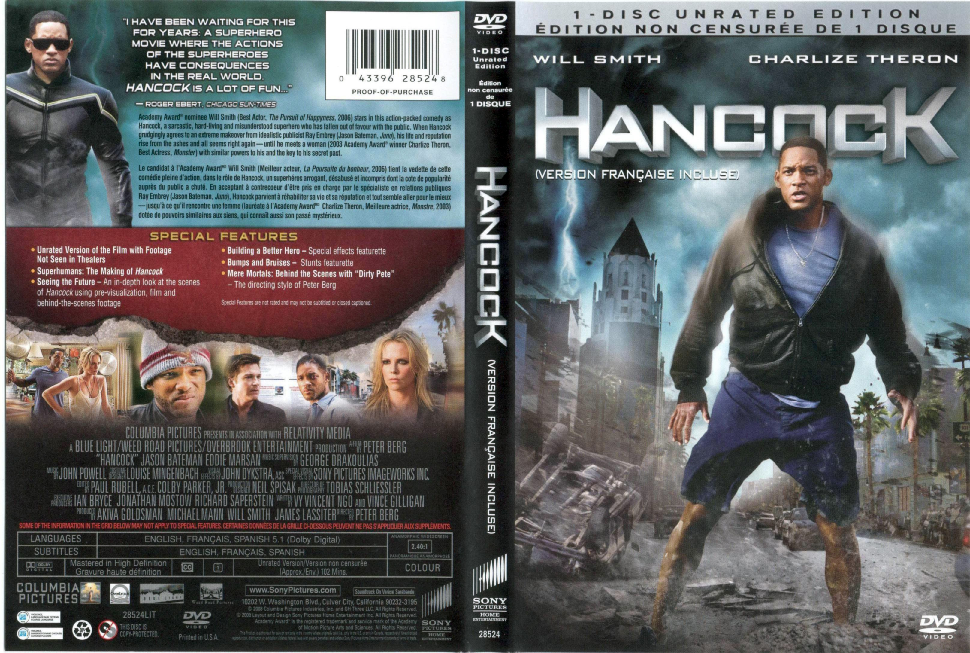 Jaquette DVD Hancock Zone 1
