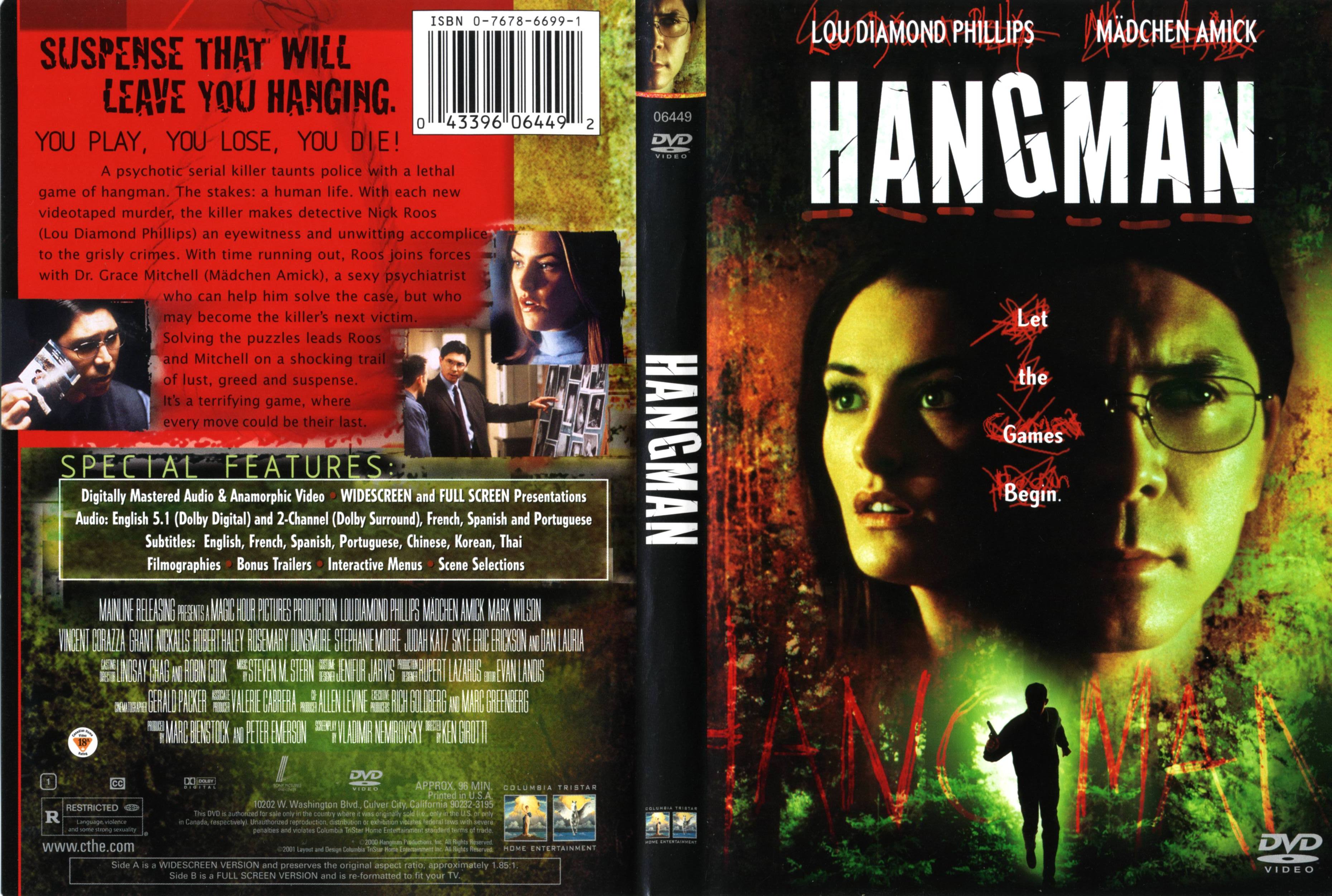 Jaquette DVD Hangman Zone 1
