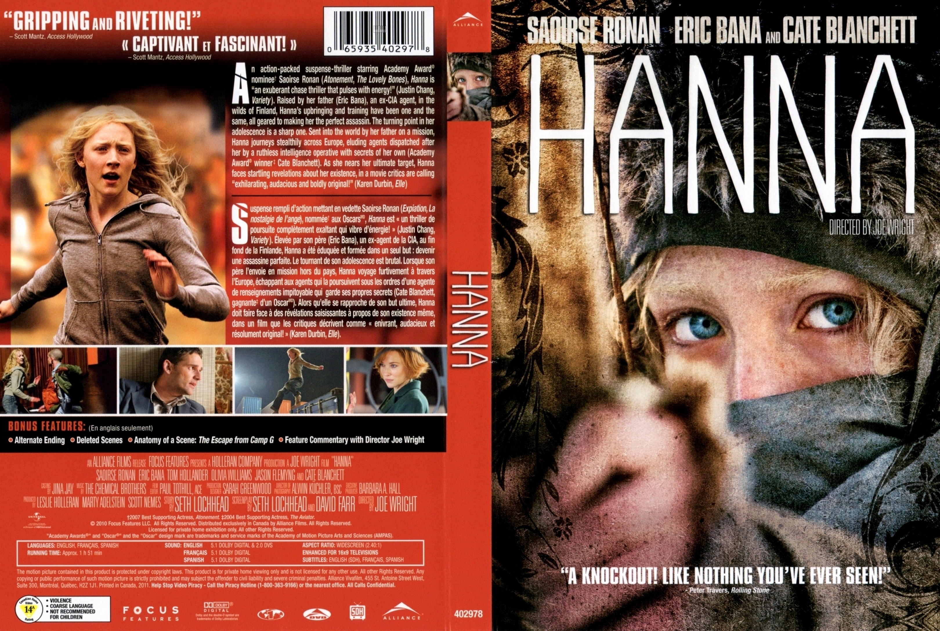 Jaquette DVD Hanna (Canadienne)