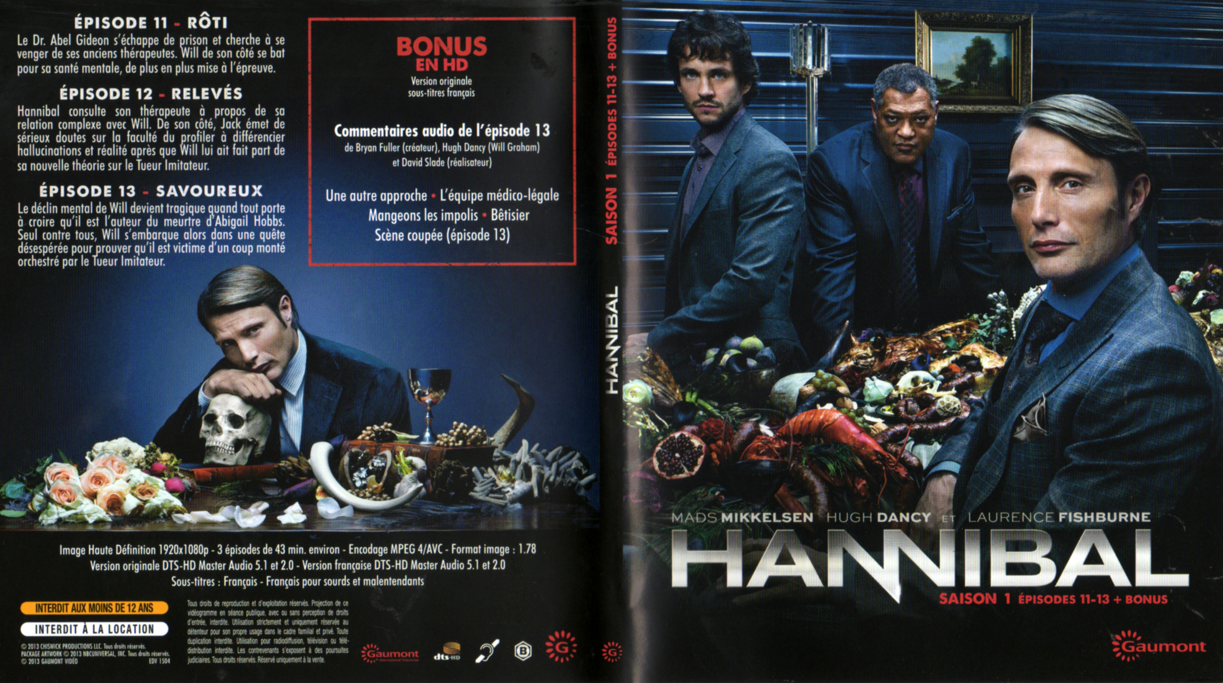 Jaquette DVD Hannibal Saison 1 Ep 11-13 (BLU-RAY)