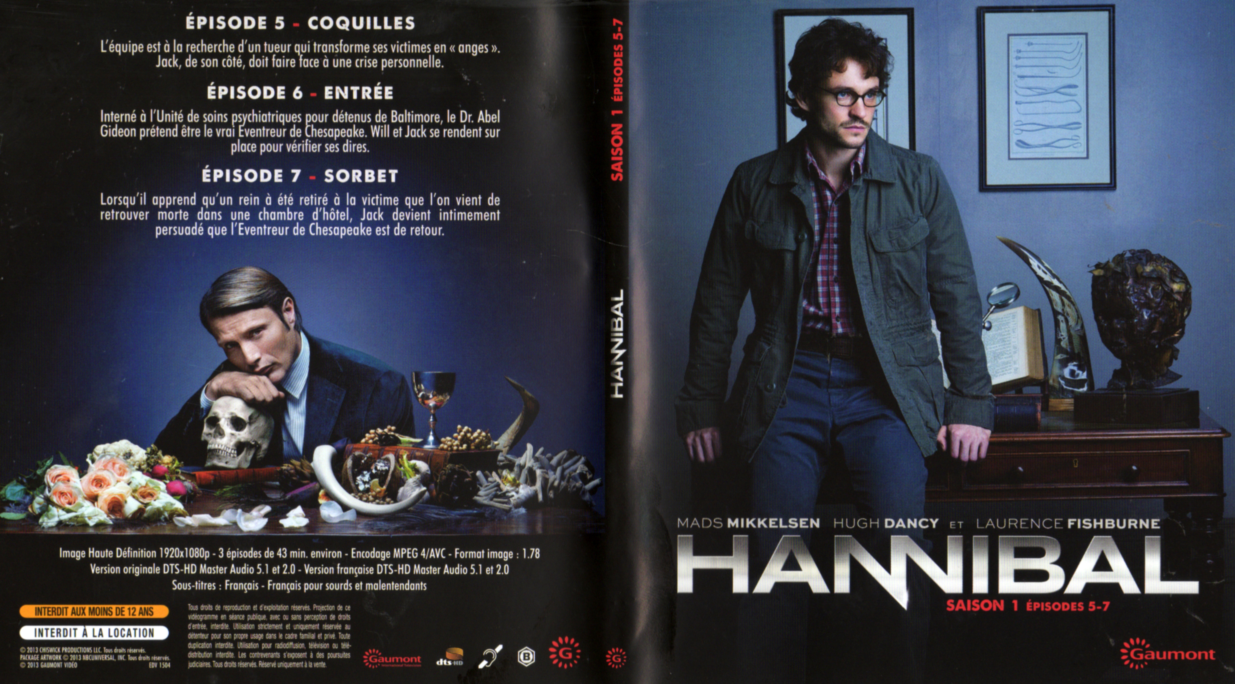 Jaquette DVD Hannibal Saison 1 Ep 5-7 (BLU-RAY)