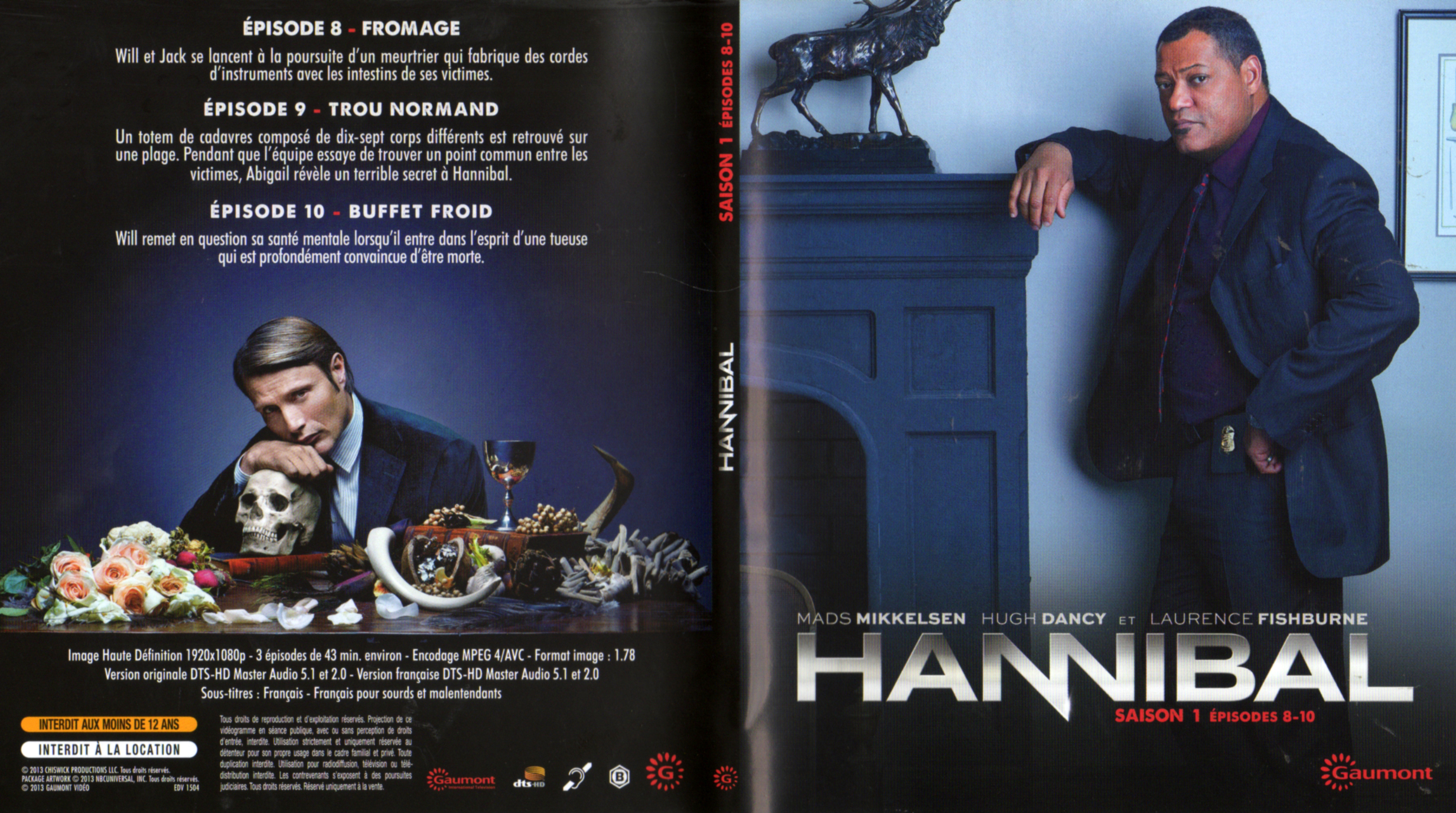Jaquette DVD Hannibal Saison 1 Ep 8-10 (BLU-RAY)
