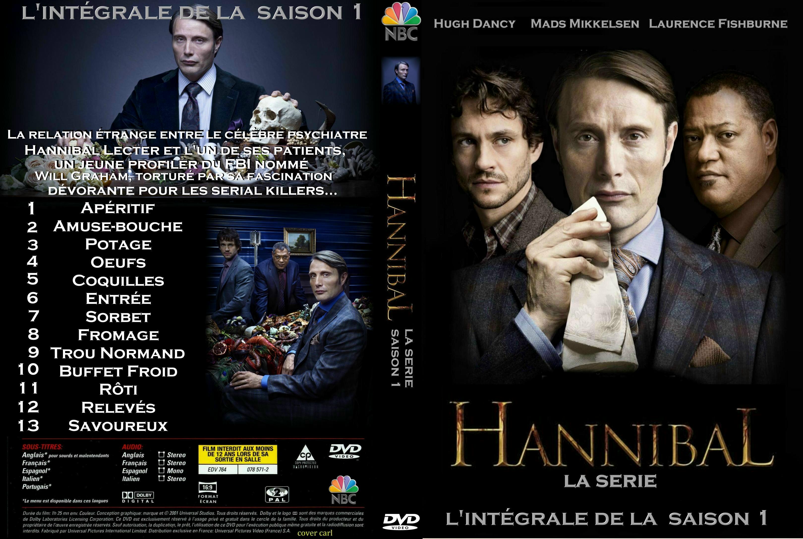 Jaquette DVD Hannibal Saison 1 custom
