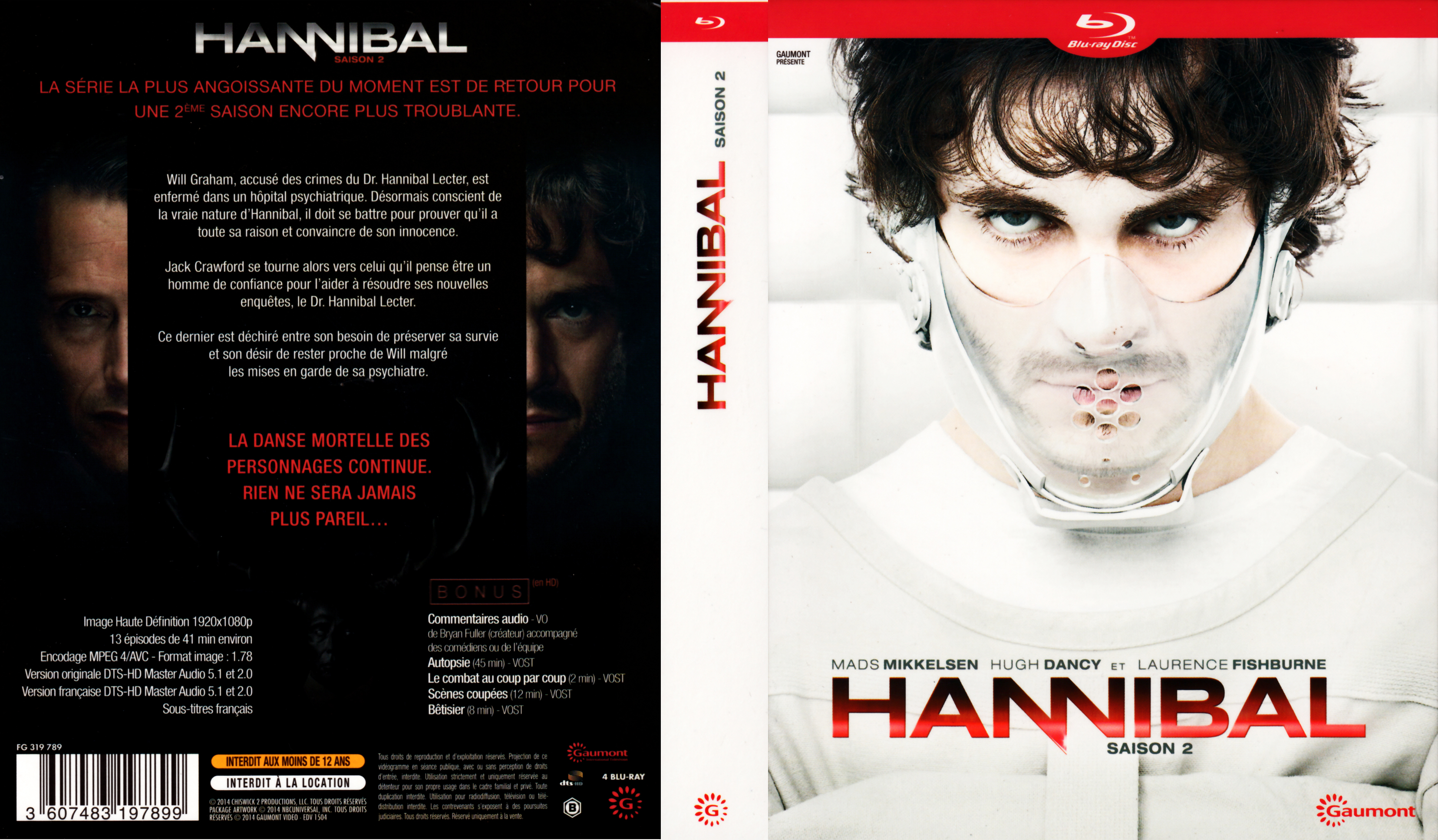 Jaquette DVD Hannibal Saison 2 COFFRET (BLU-RAY)