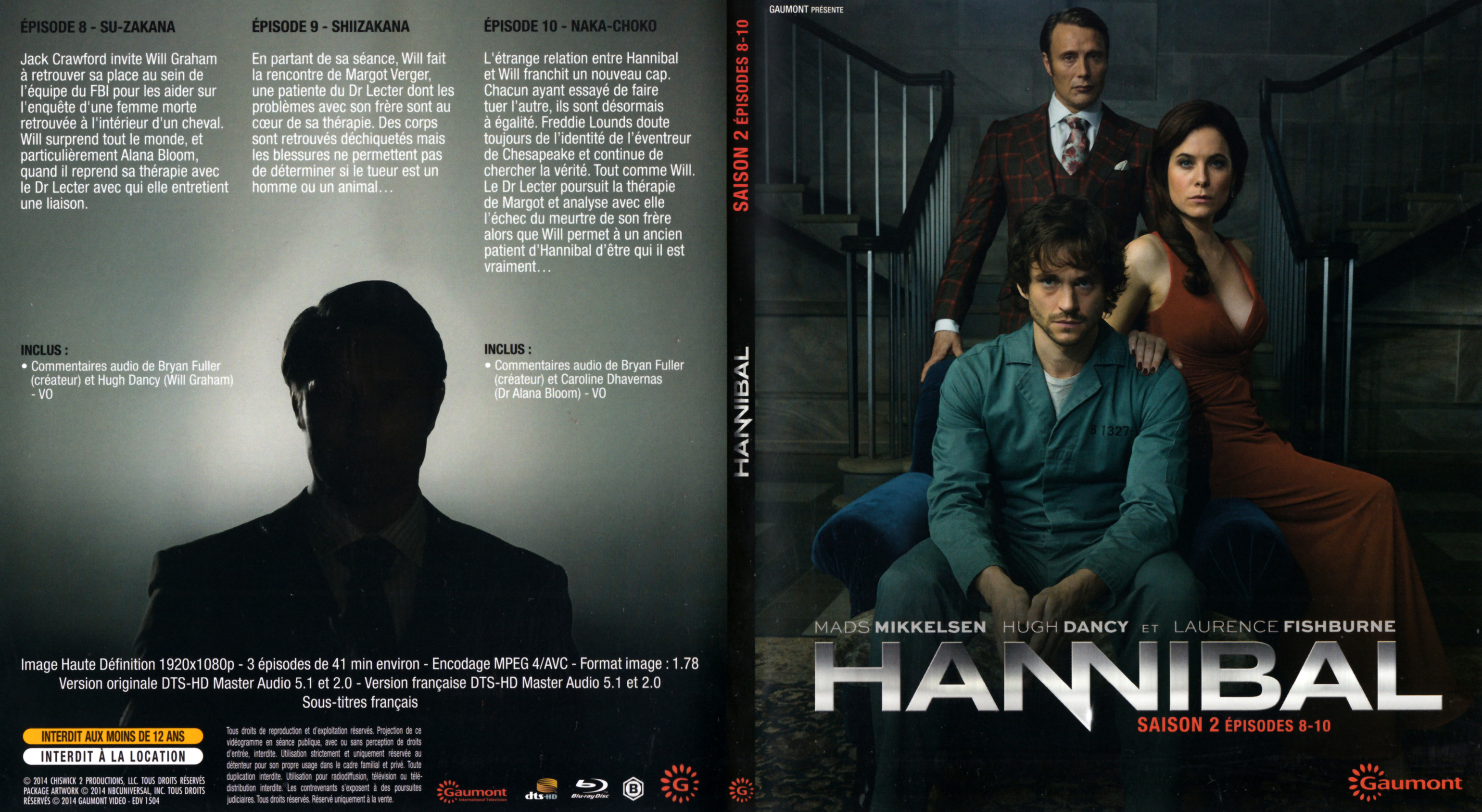 Jaquette DVD Hannibal Saison 2 DISC 3 (BLU-RAY)