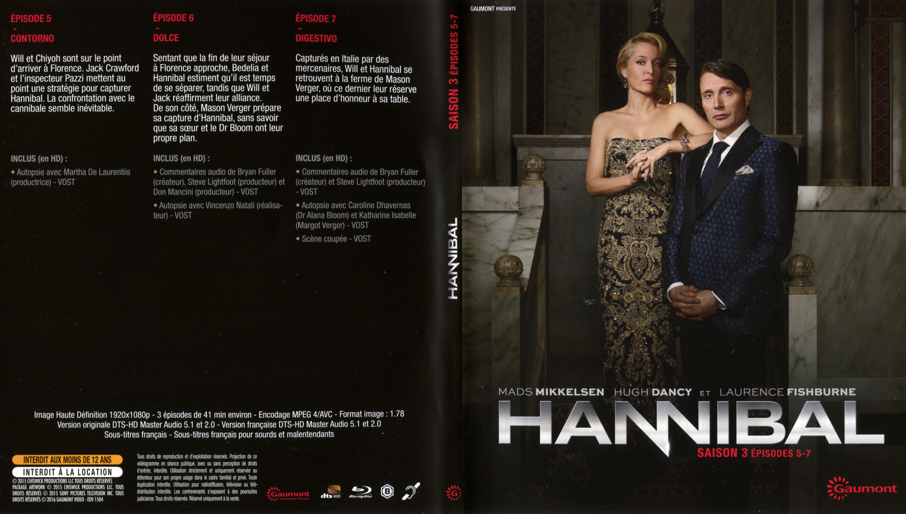 Jaquette DVD Hannibal Saison 3 DISC 2