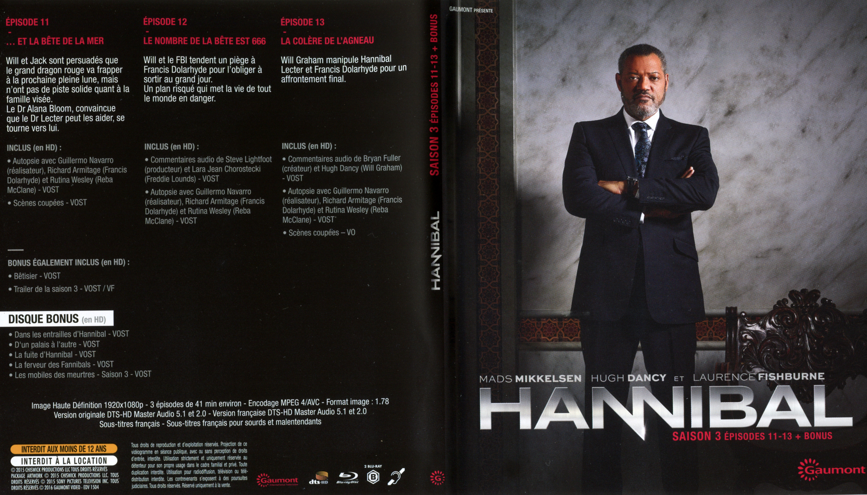 Jaquette DVD Hannibal Saison 3 DISC 4