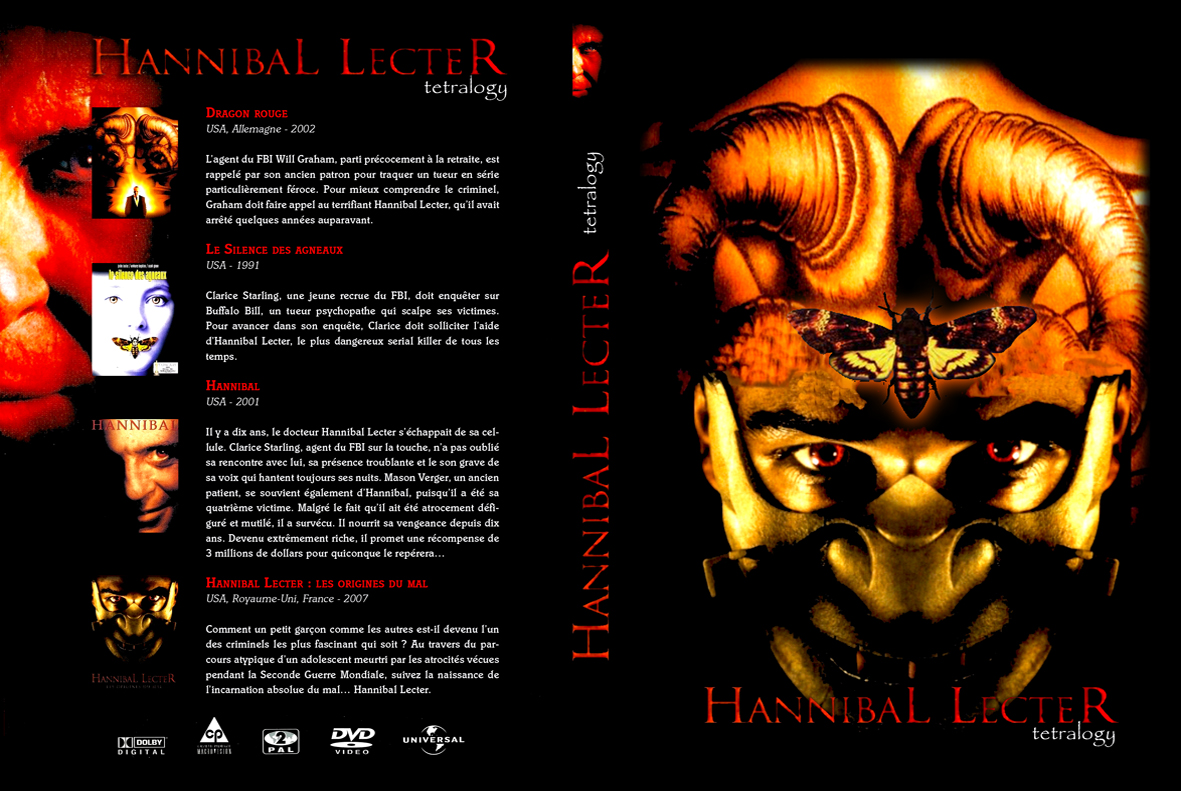 Jaquette DVD Hannibal Tetralogie custom