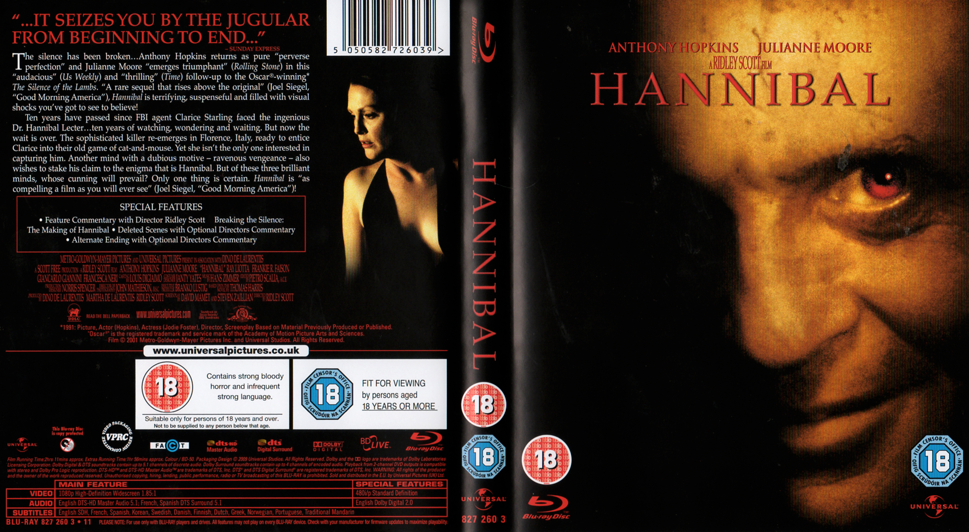 Jaquette DVD Hannibal Zone 1 (BLU-RAY)