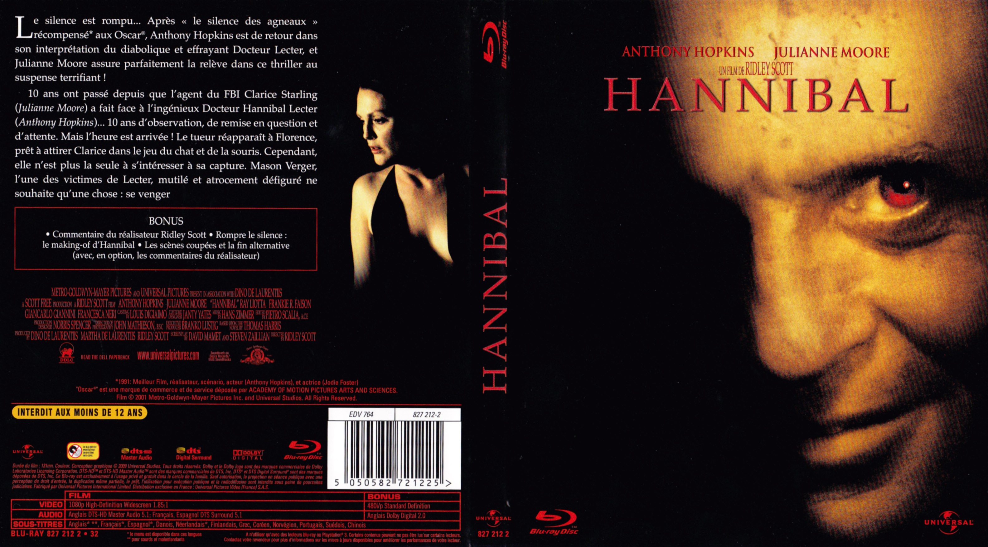 Jaquette DVD Hannibal (BLU-RAY)