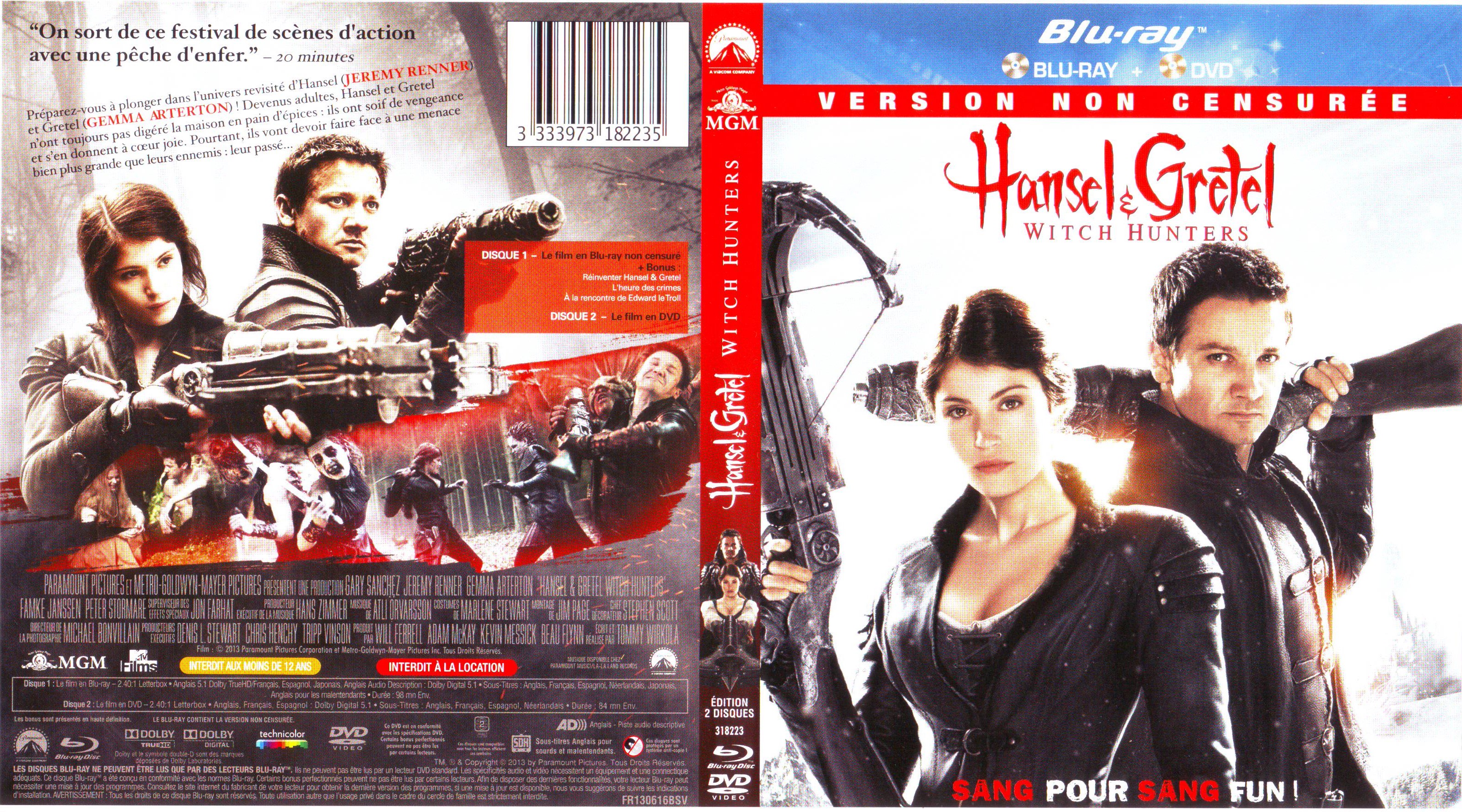 Jaquette DVD Hansel et Gretel Witch Hunters (BLU-RAY)