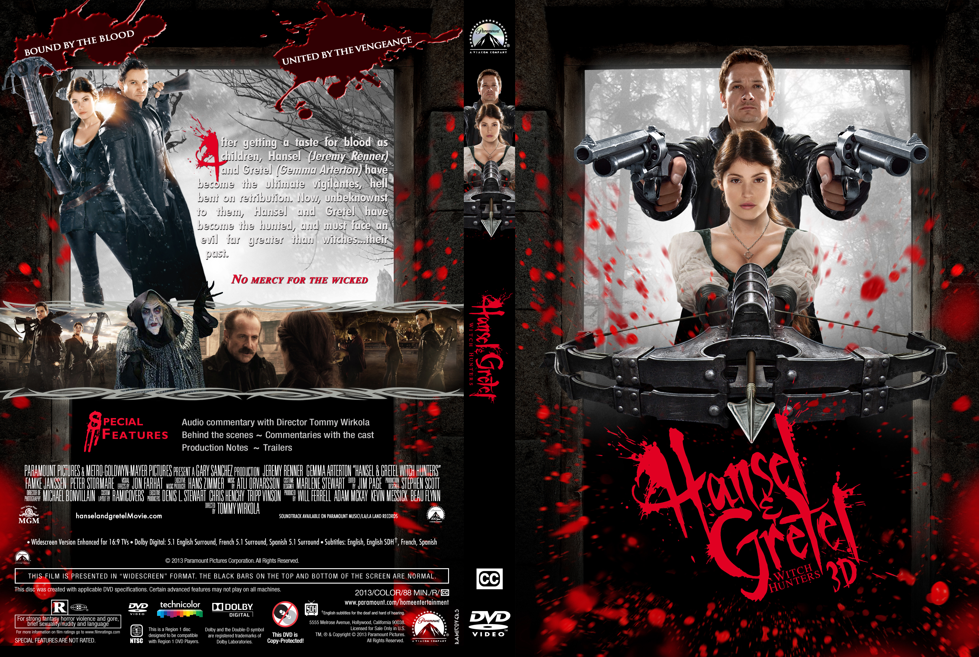 Jaquette DVD Hansel et Gretel Witch Hunters custom