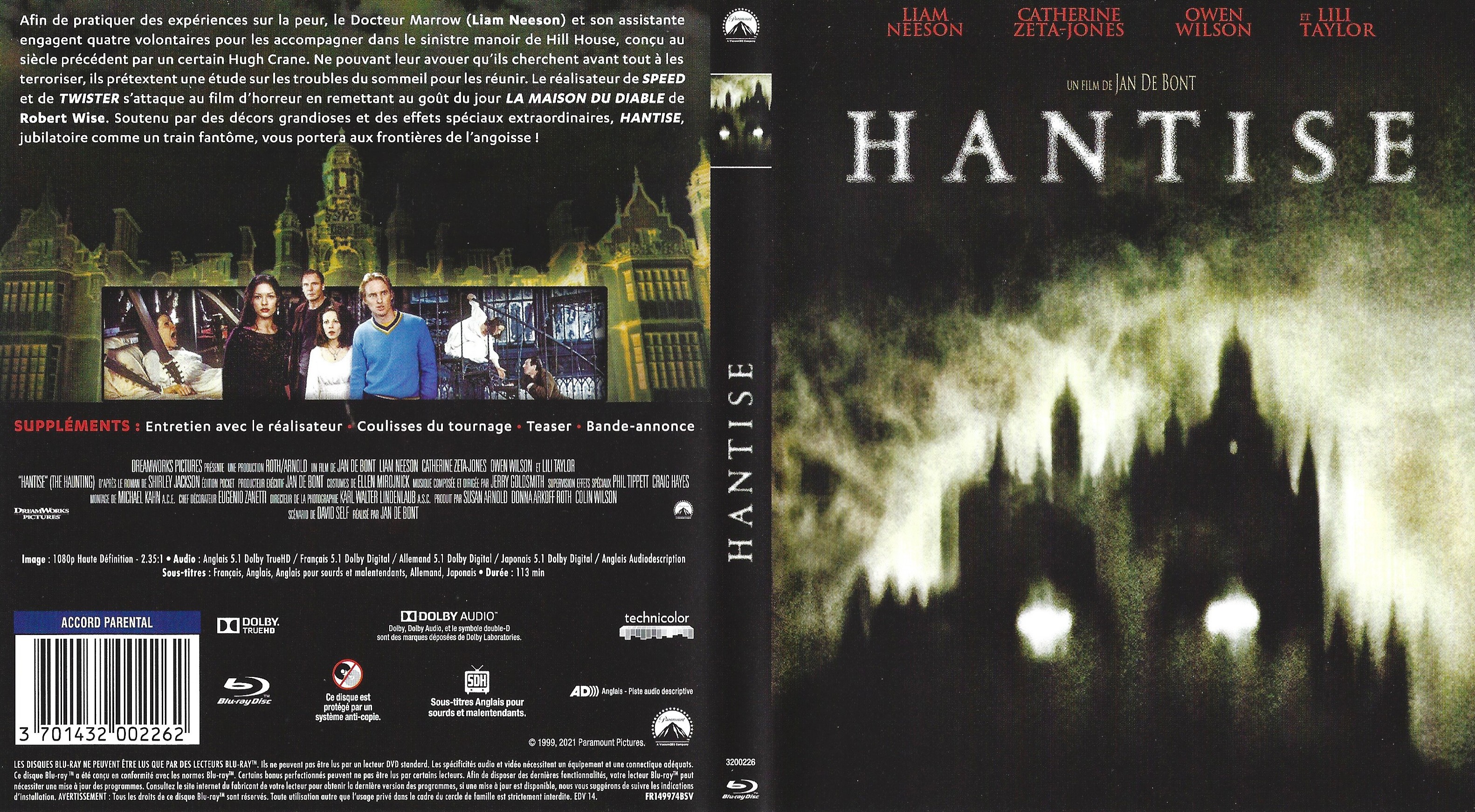 Jaquette DVD Hantise (BLU-RAY)