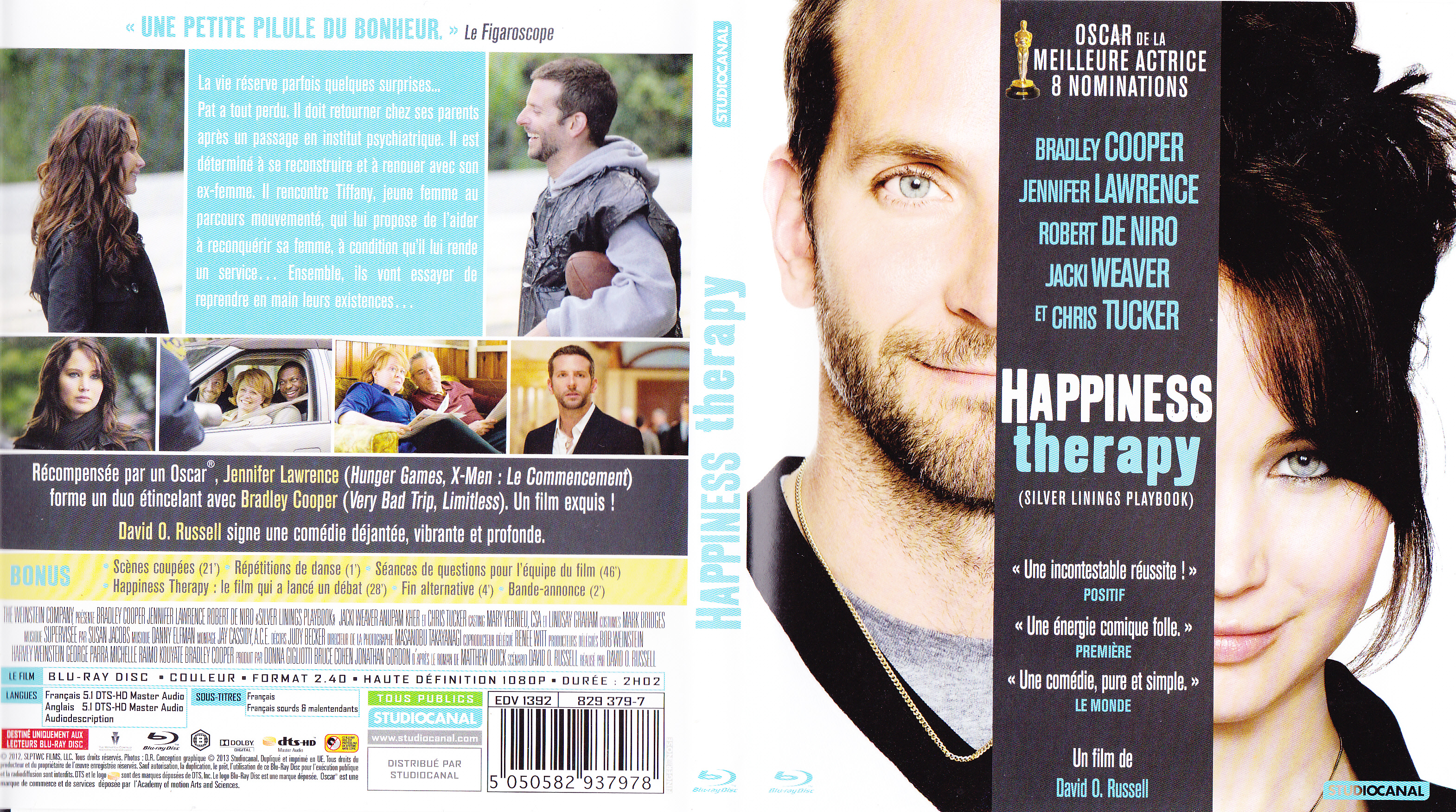 Jaquette DVD Happiness Therapy (BLU-RAY)